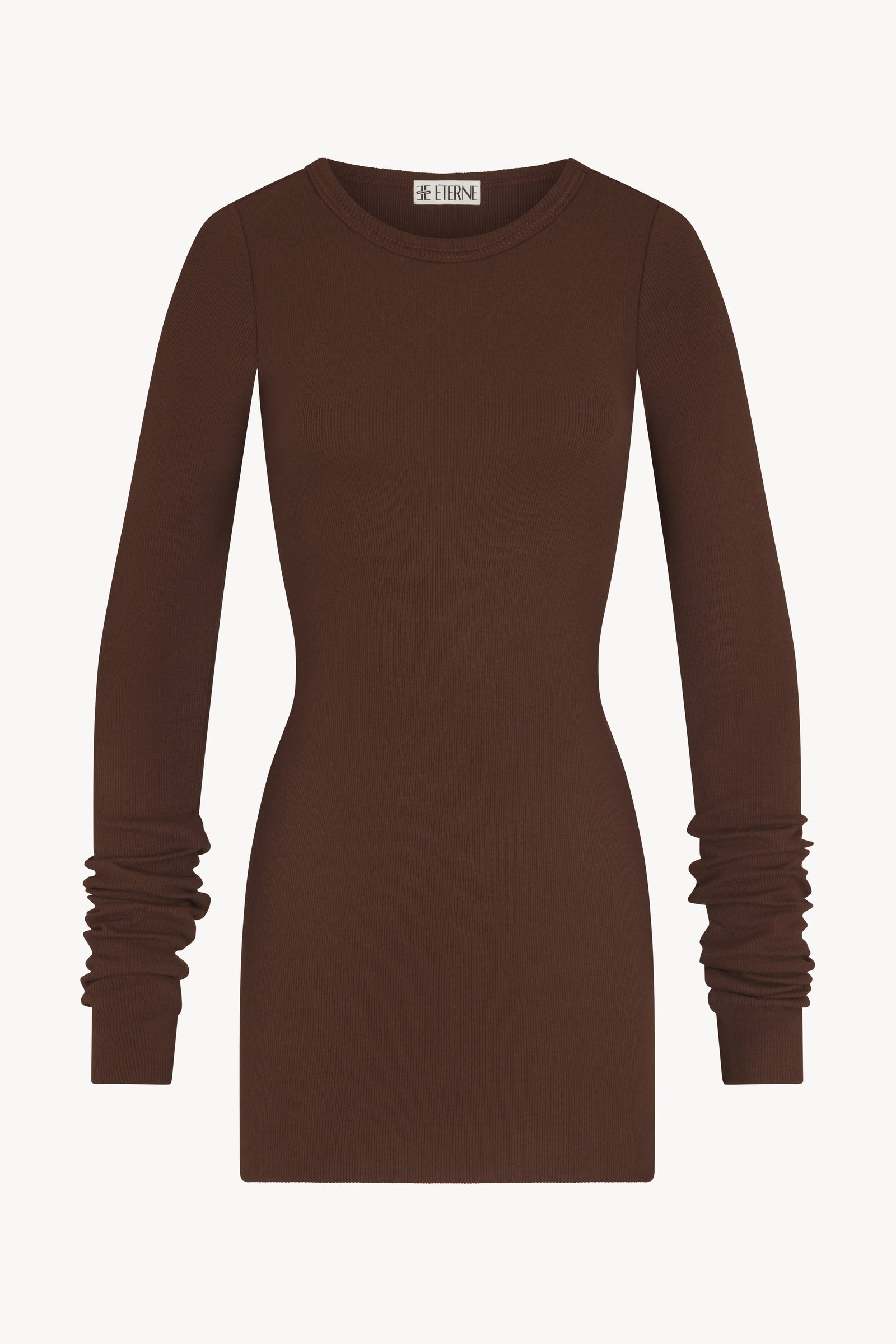 LONG SLEEVE CREWNECK MINI DRESS - ÉTERNE