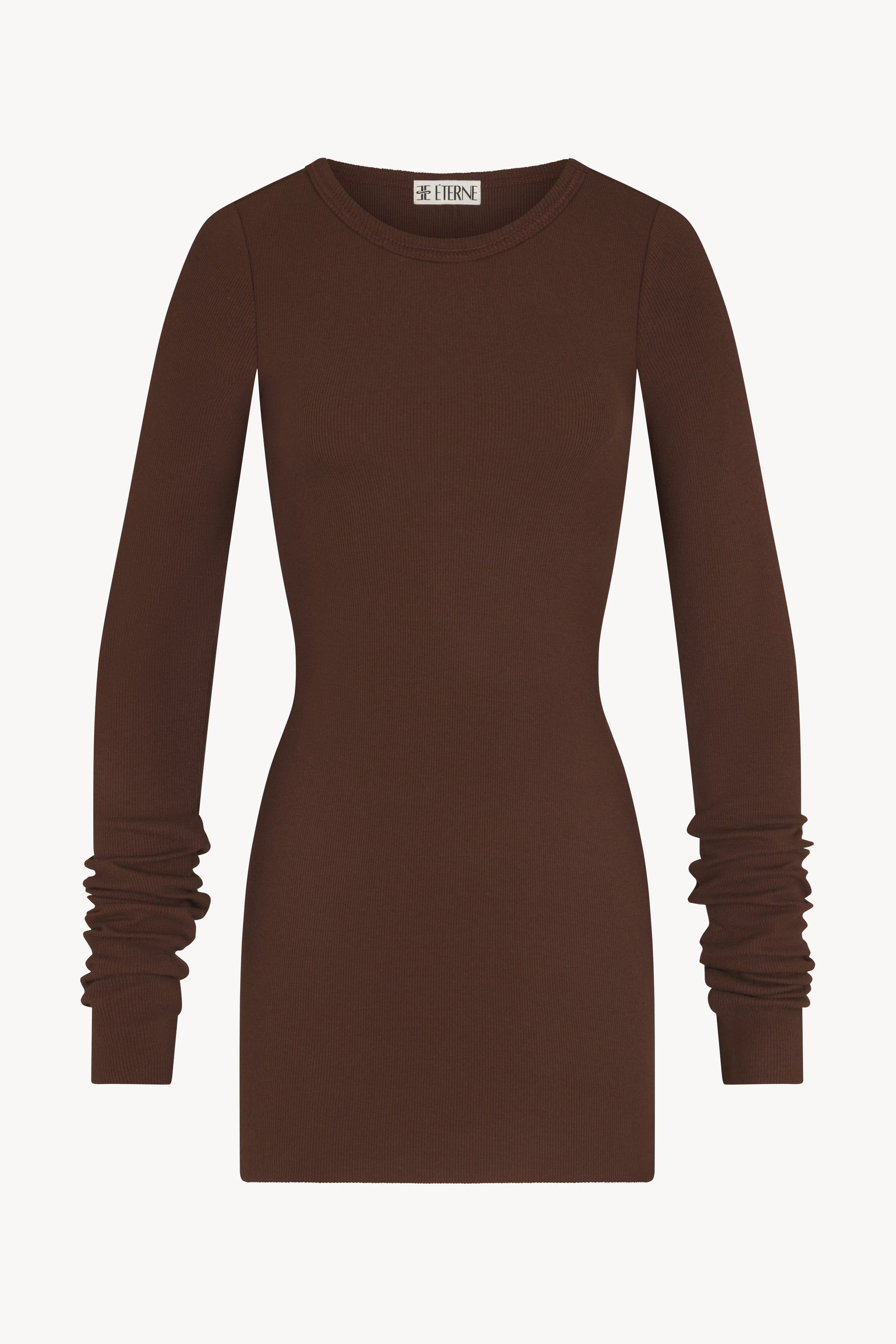 LONG SLEEVE CREWNECK MINI DRESS - ÉTERNE