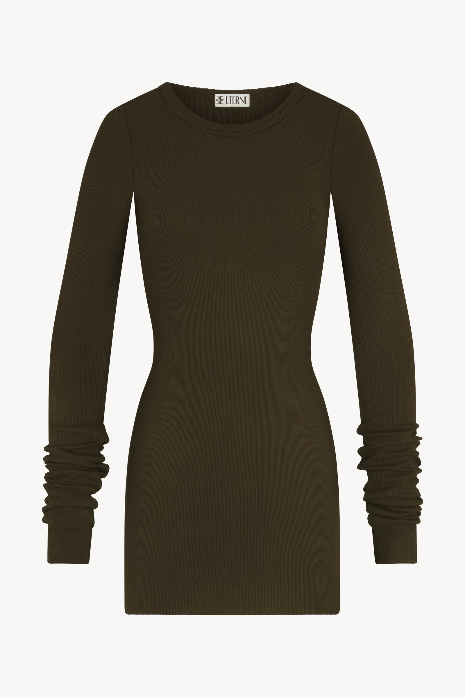 LONG SLEEVE CREWNECK MINI DRESS - ÉTERNE
