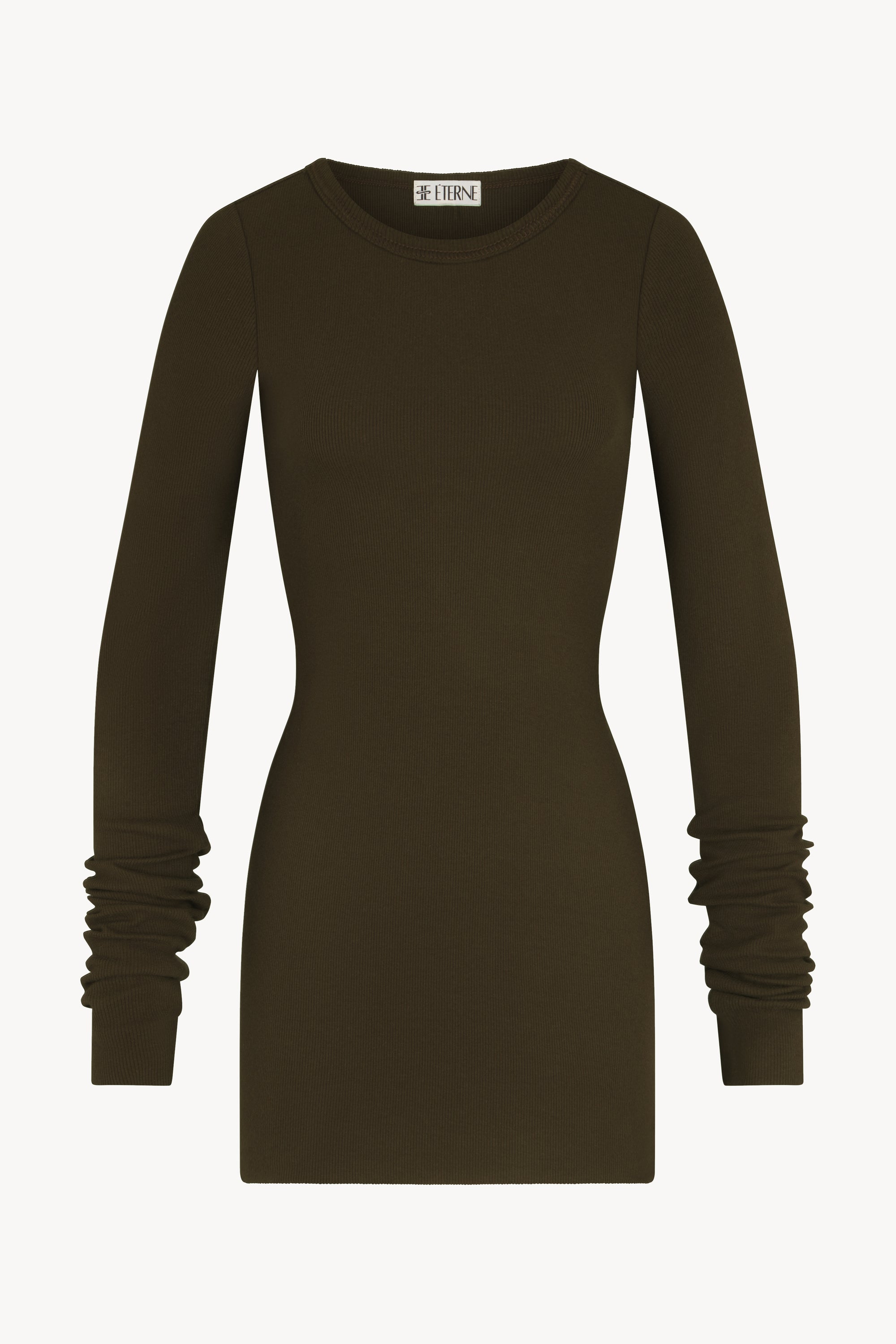 LONG SLEEVE CREWNECK MINI DRESS - ÉTERNE