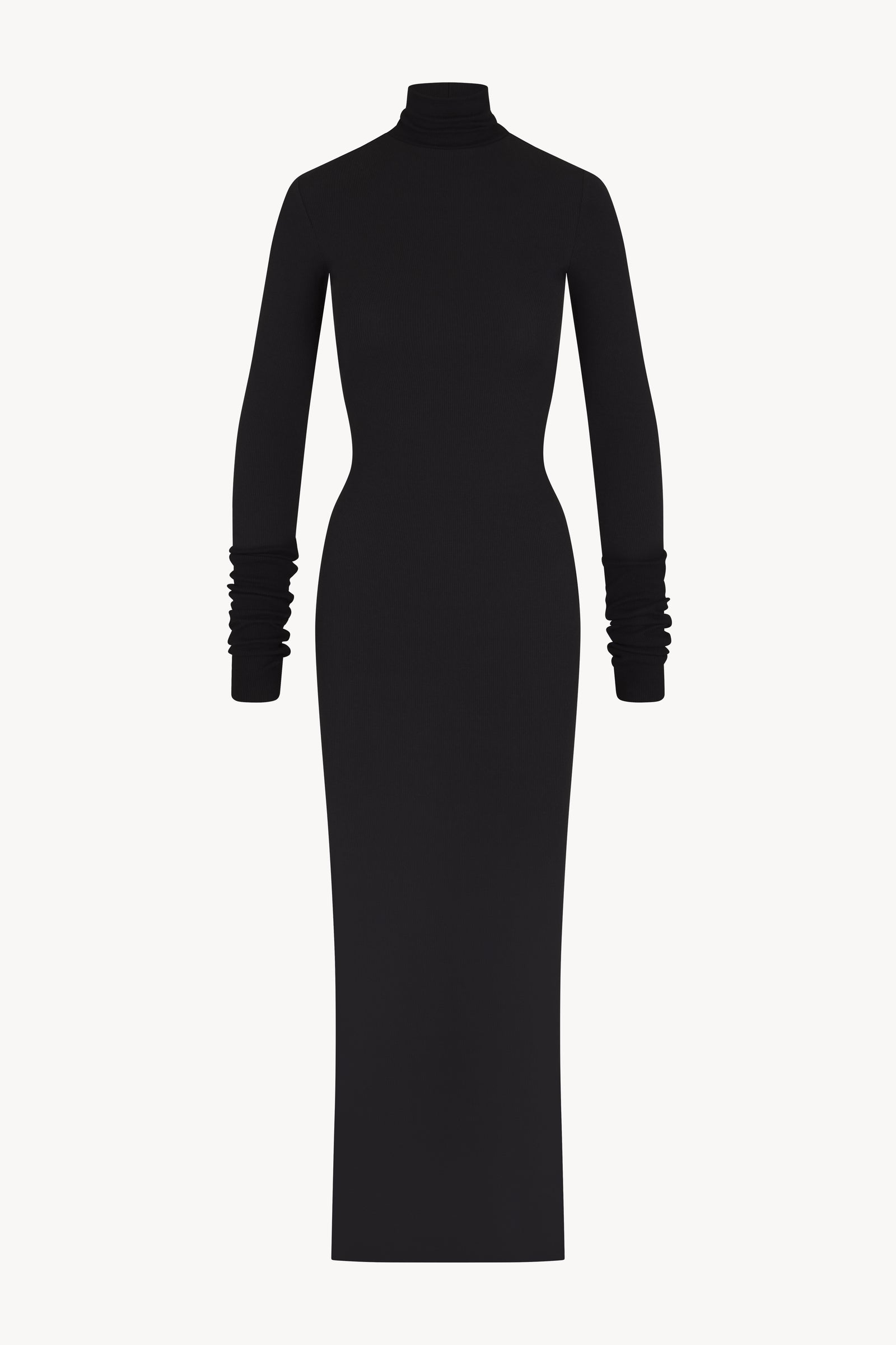Eterne Long Sleeve Turtleneck Maxi Dress - Black Eterne Long Sleeve Turtleneck Maxi Dress - Black