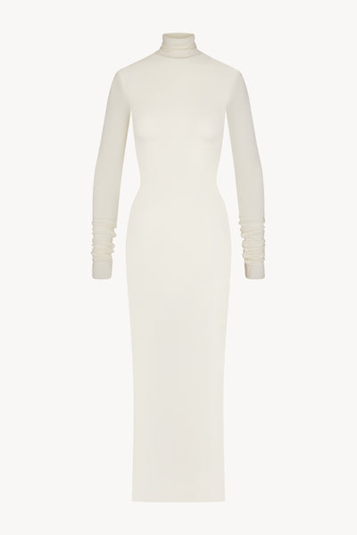 Long Sleeve Turtleneck Maxi Dress Cream – ÉTERNE