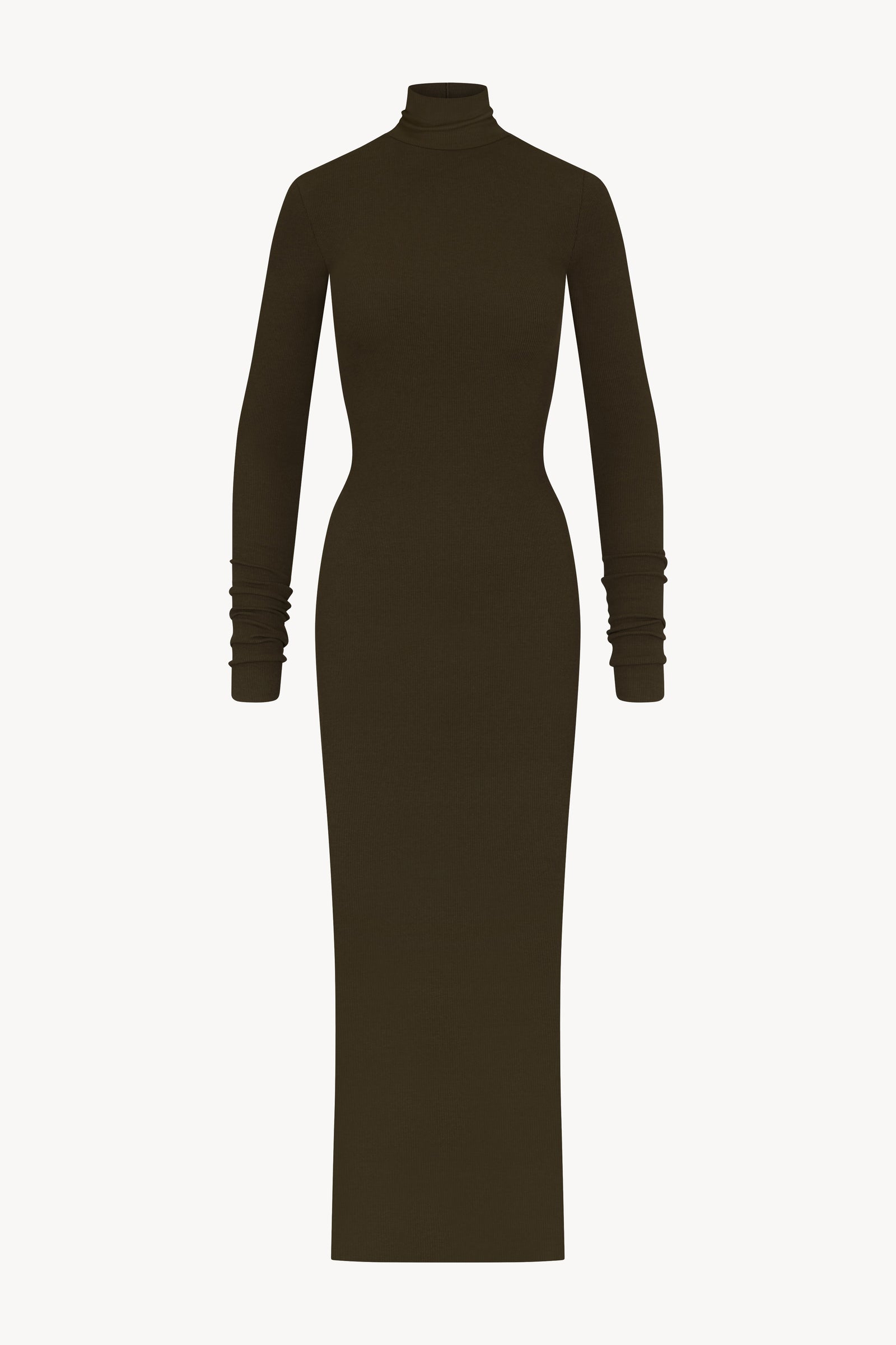 LONG SLEEVE TURTLENECK MAXI DRESS - ÉTERNE