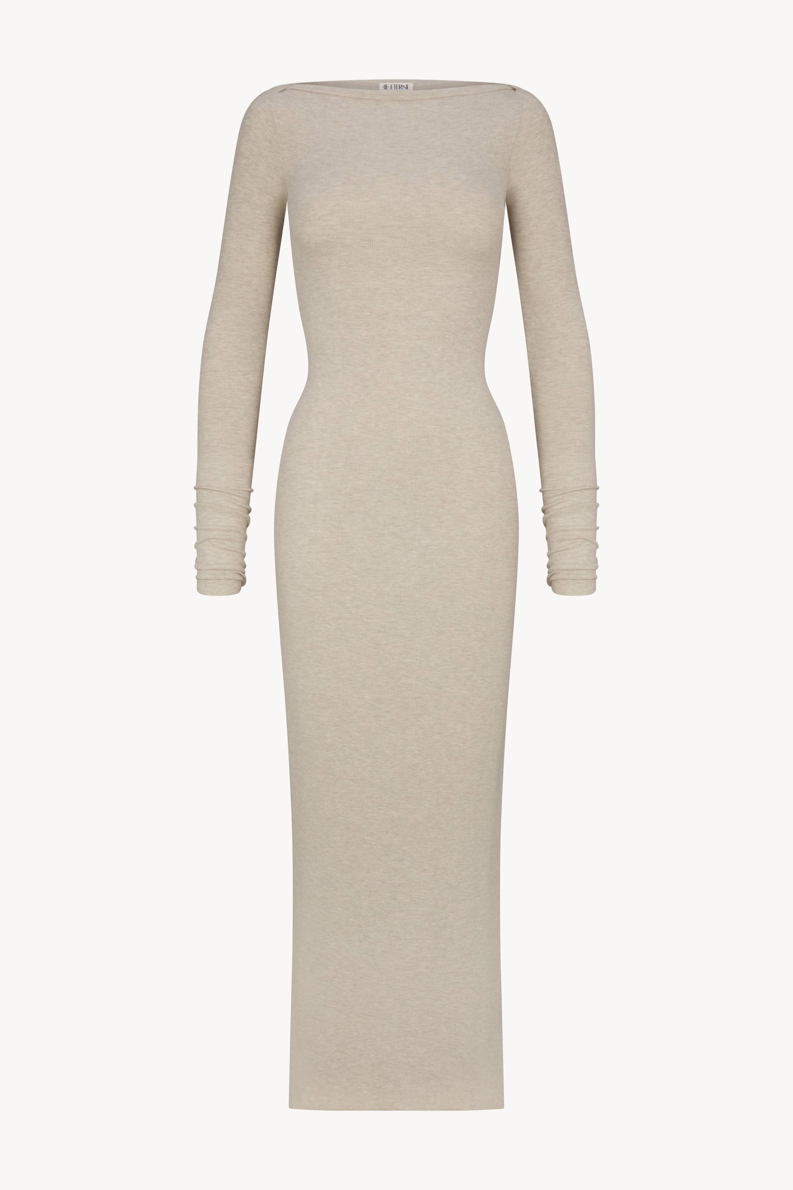 LONG SLEEVE BOATNECK MAXI DRESS - ÉTERNE
