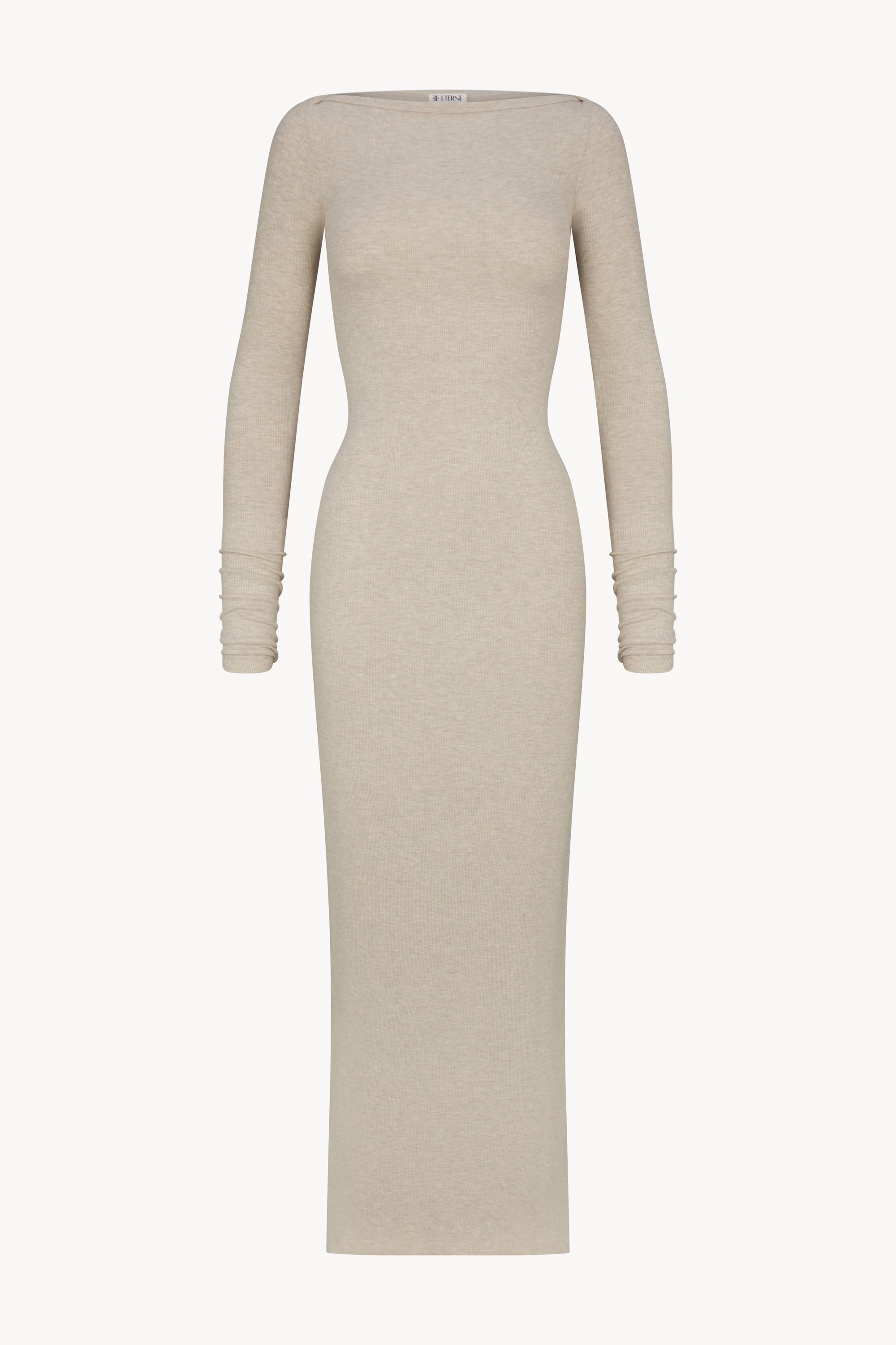 LONG SLEEVE BOATNECK MAXI DRESS - ÉTERNE