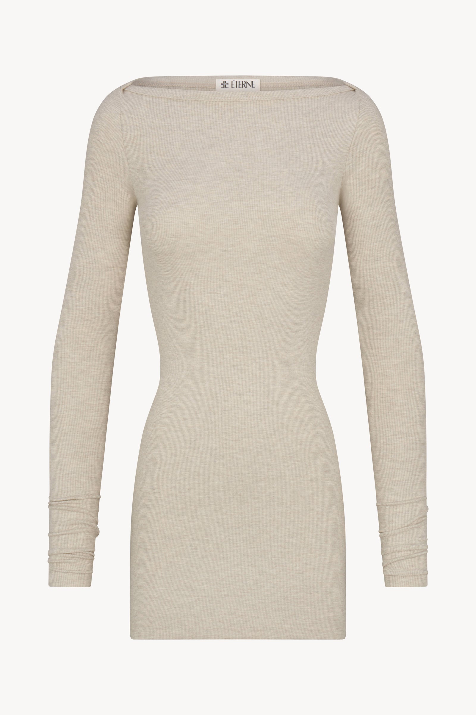 LONG SLEEVE BOATNECK MINI DRESS - ÉTERNE