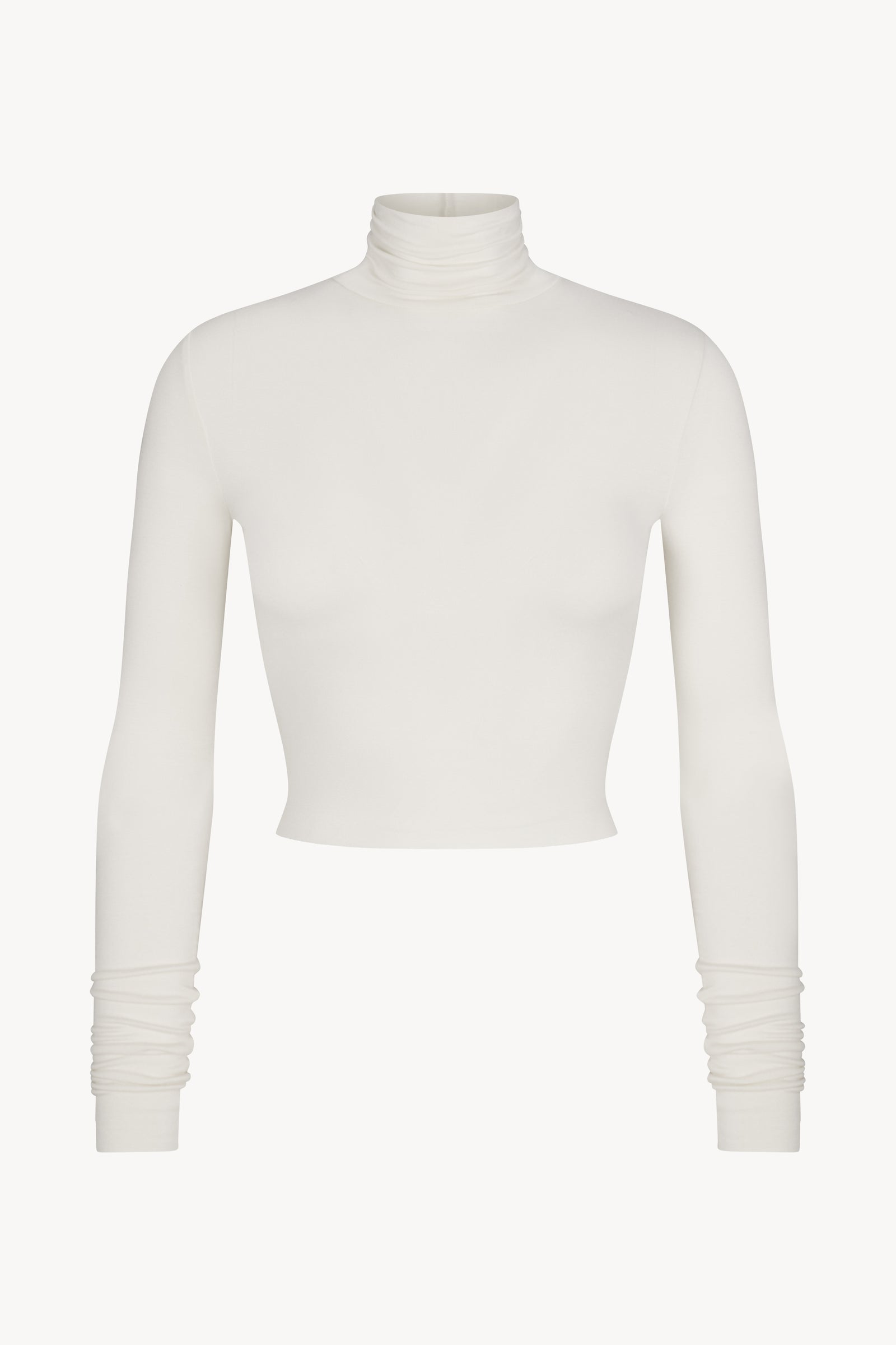ÉTERNE CROPPED FITTED TURTLENECK TOP