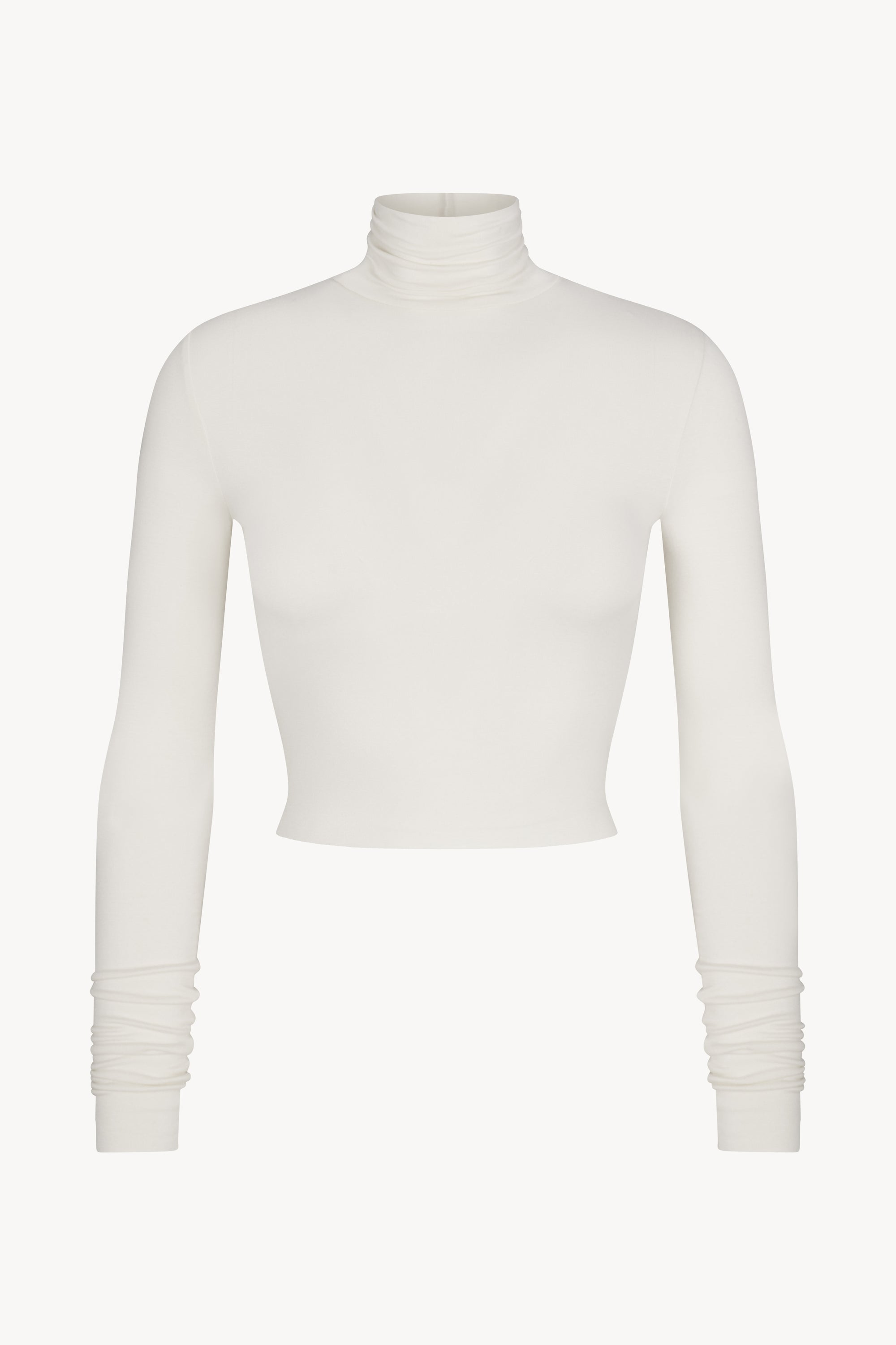 ÉTERNE CROPPED FITTED TURTLENECK TOP