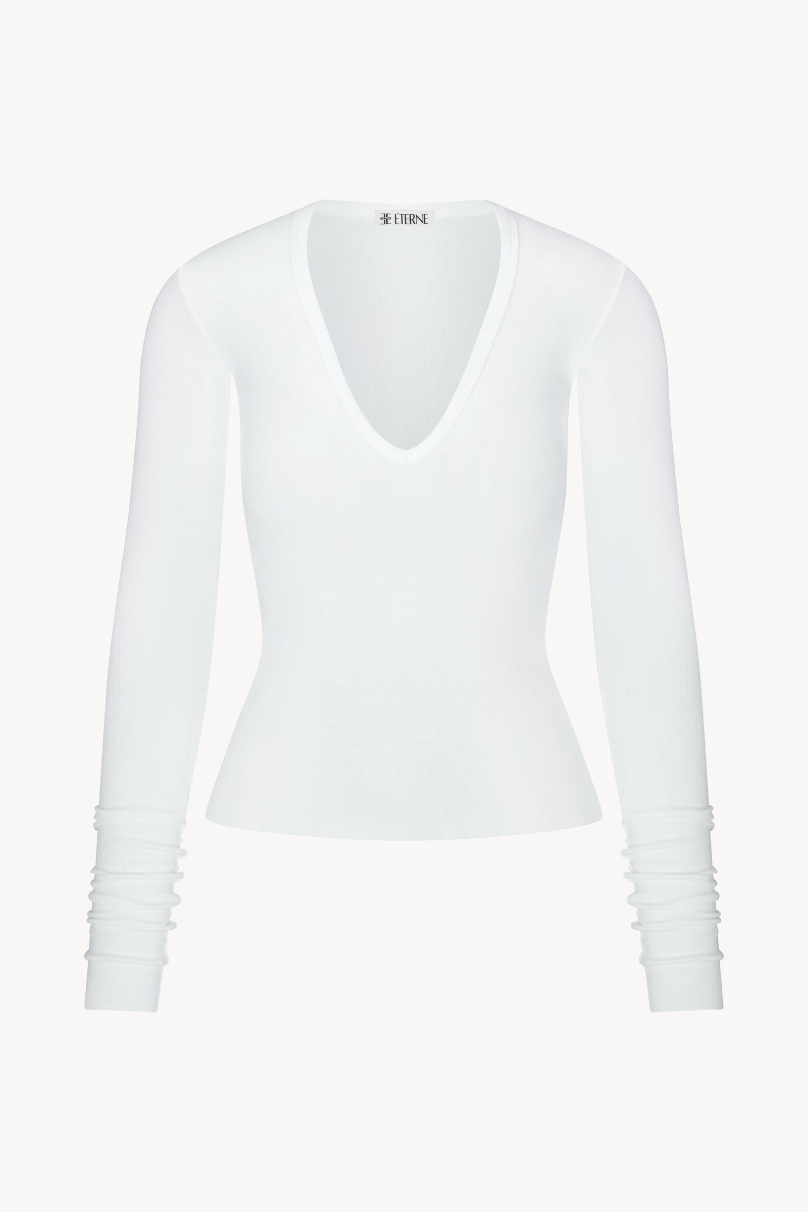 LONG SLEEVE V-NECK TOP