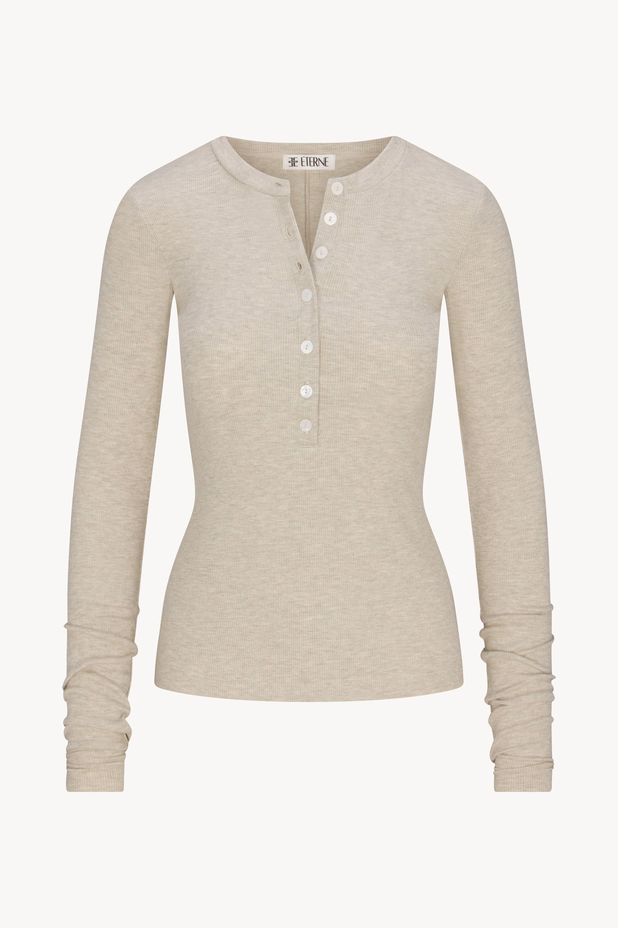 LONG SLEEVE HENLEY TOP
