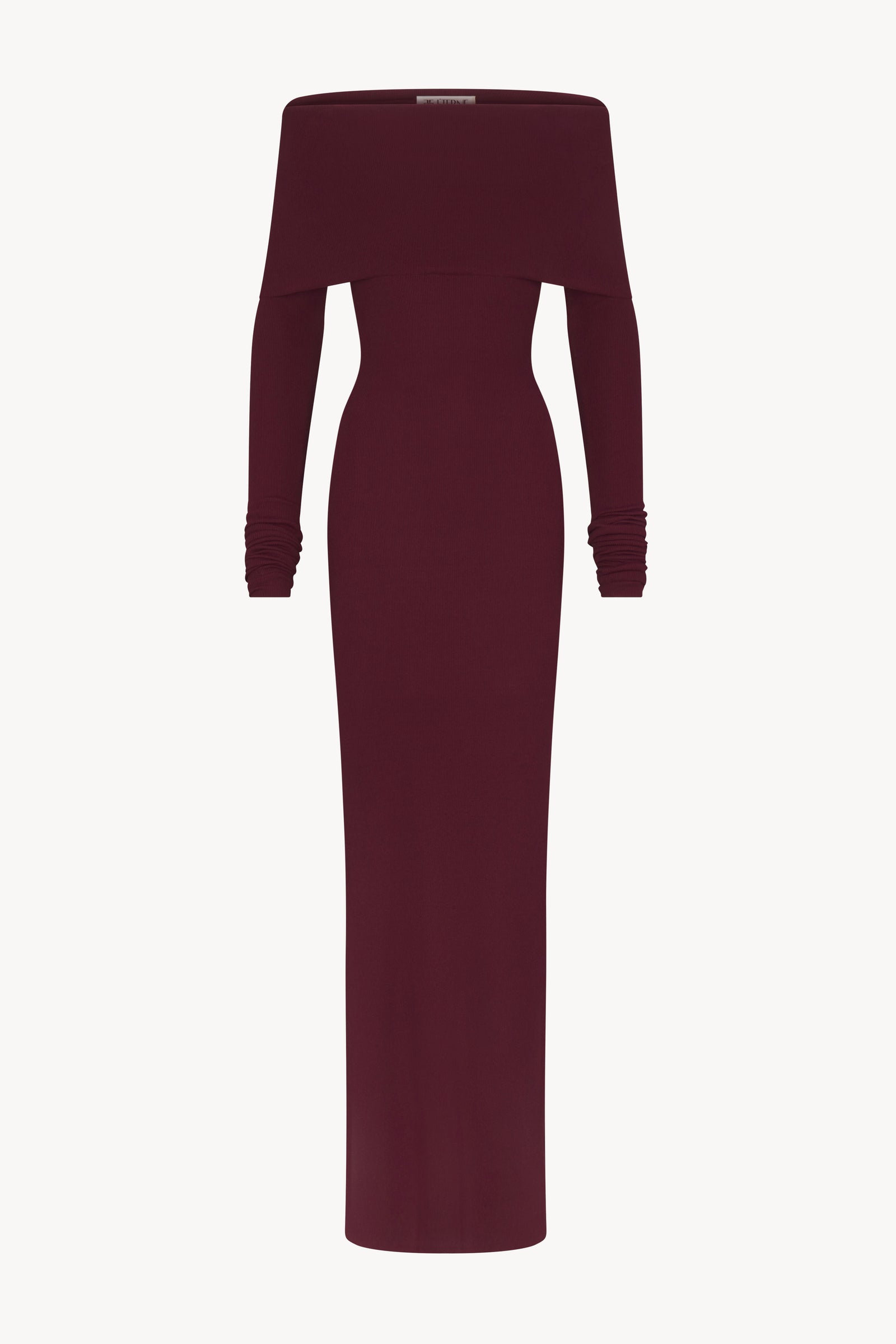 LONG SLEEVE OFF-SHOULDER MAXI DRESS