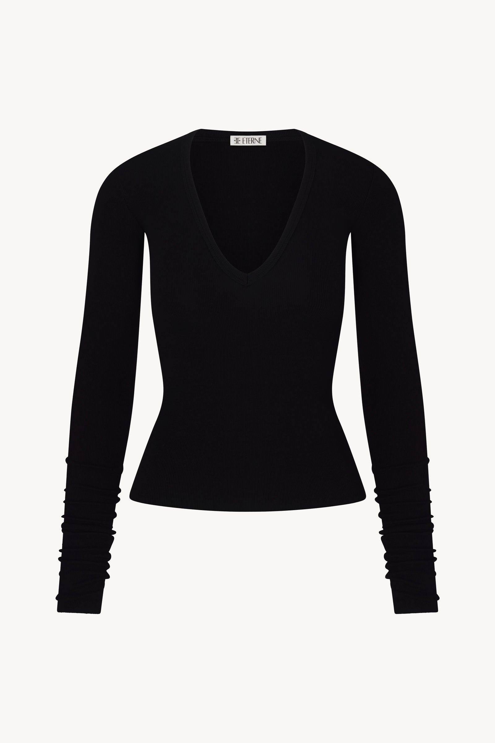 LONG SLEEVE V-NECK TOP