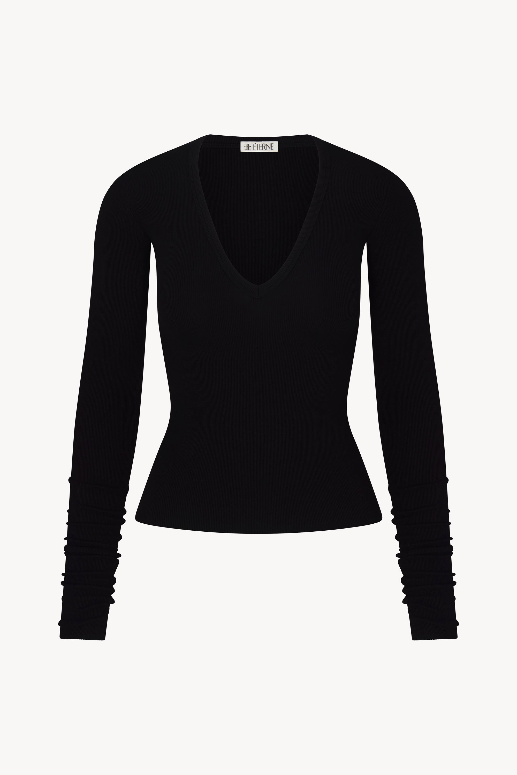 LONG SLEEVE V-NECK TOP