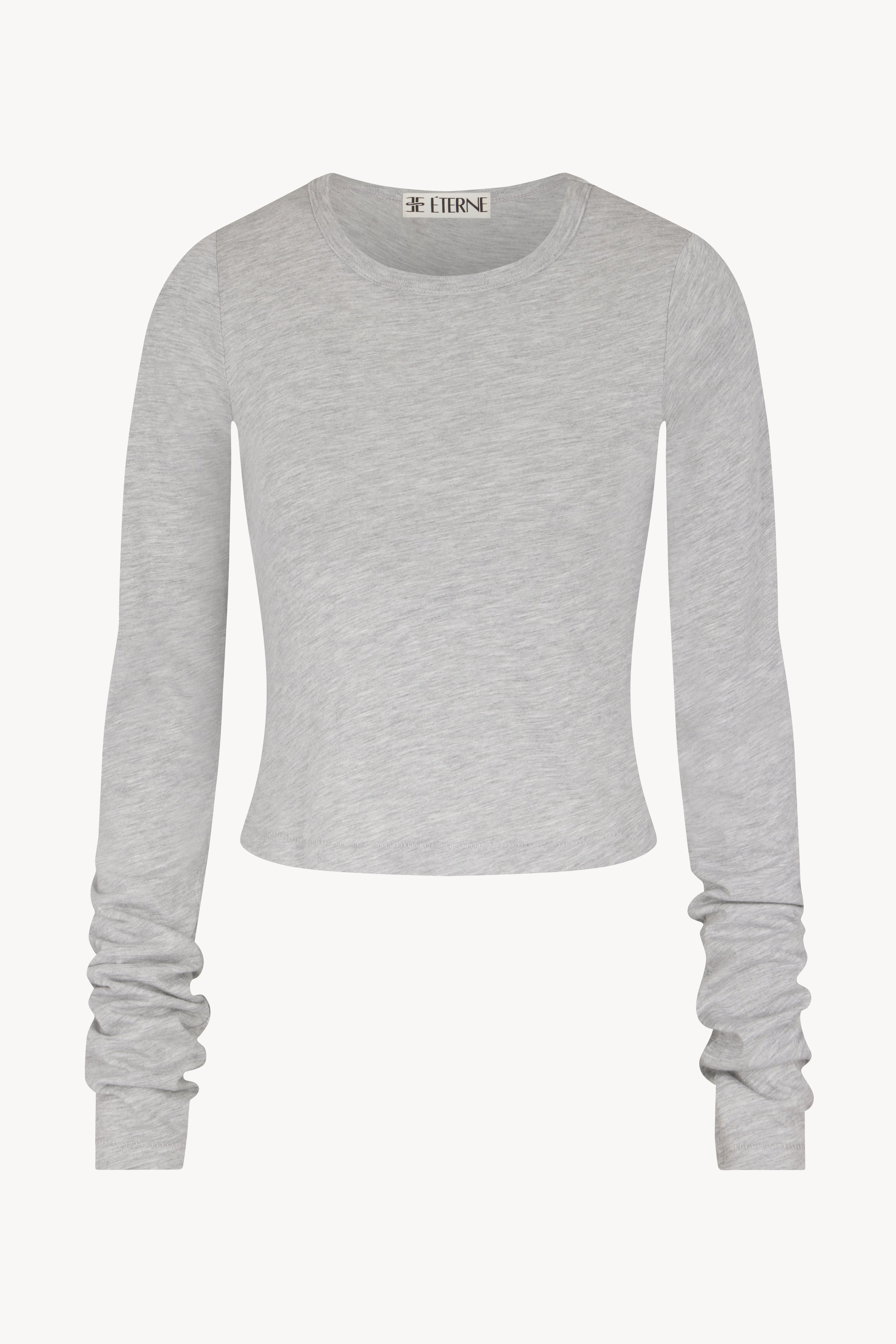 Long Sleeve Baby Tee Heather Grey