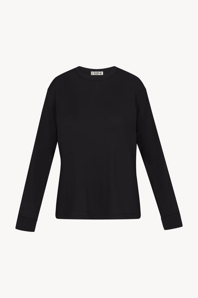 Long Sleeve Boyfriend T-Shirt Black