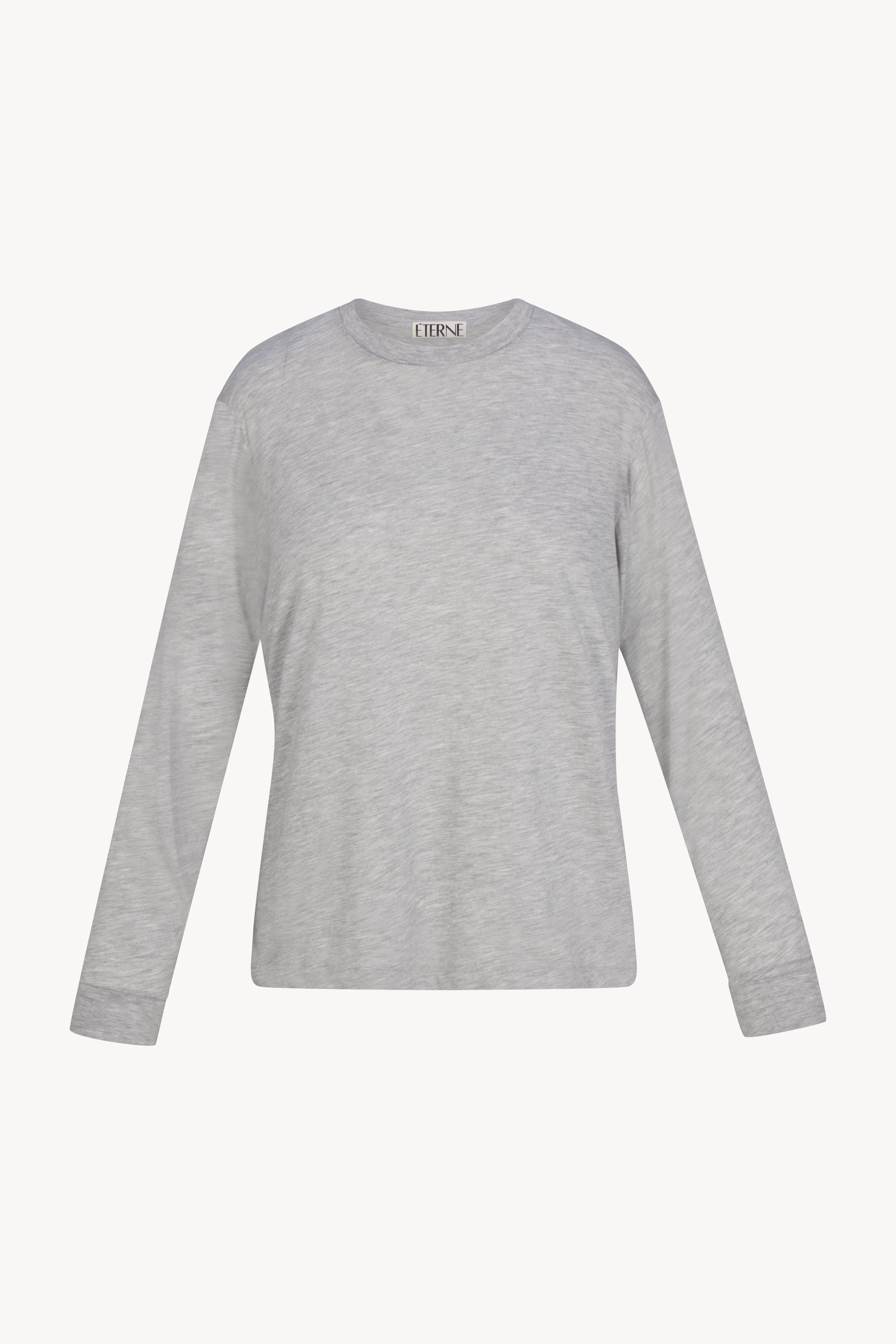 Long Sleeve Boyfriend T Shirt Heather Grey