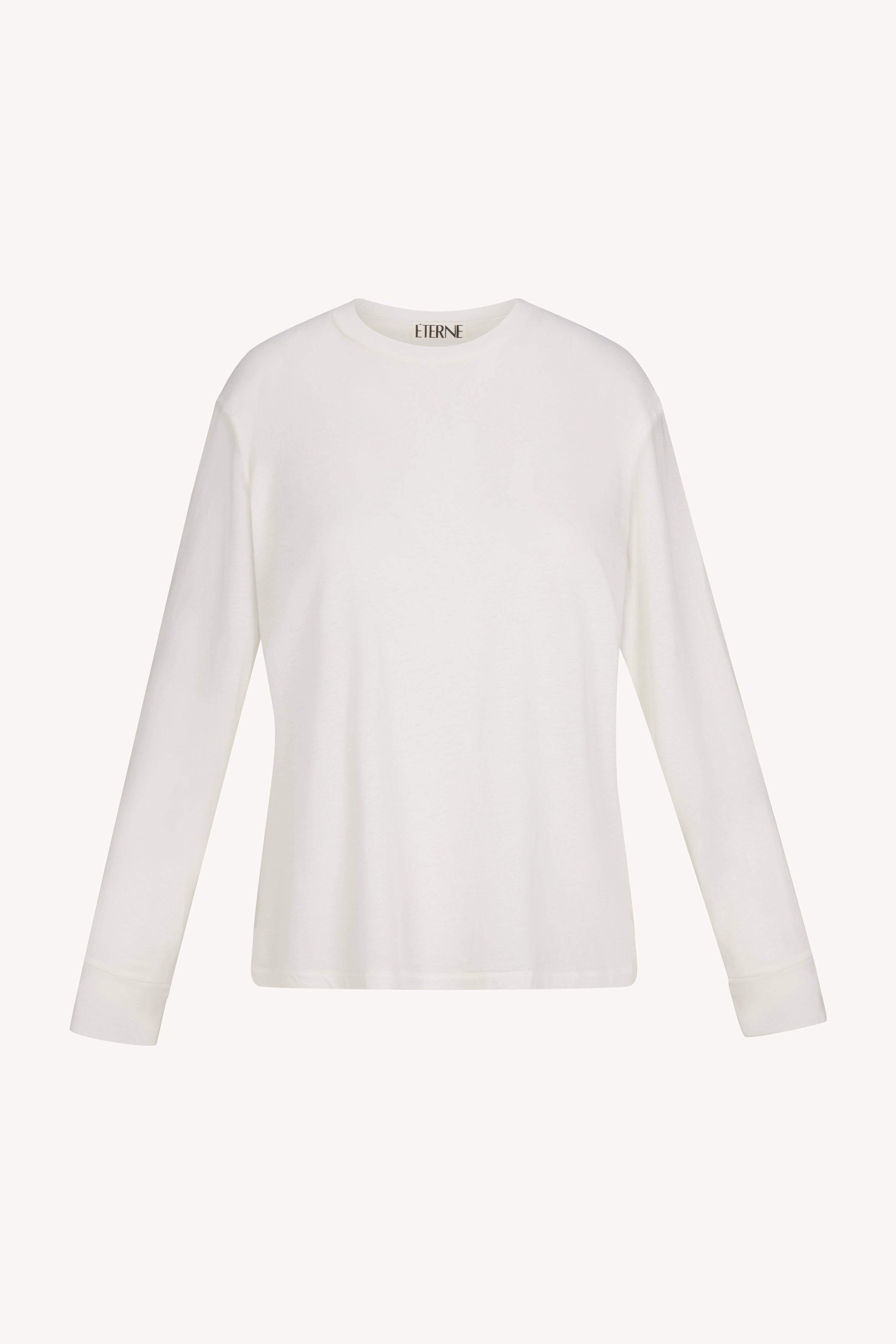 Long Sleeve Boyfriend T-shirt | Cotton Modal | Ivory