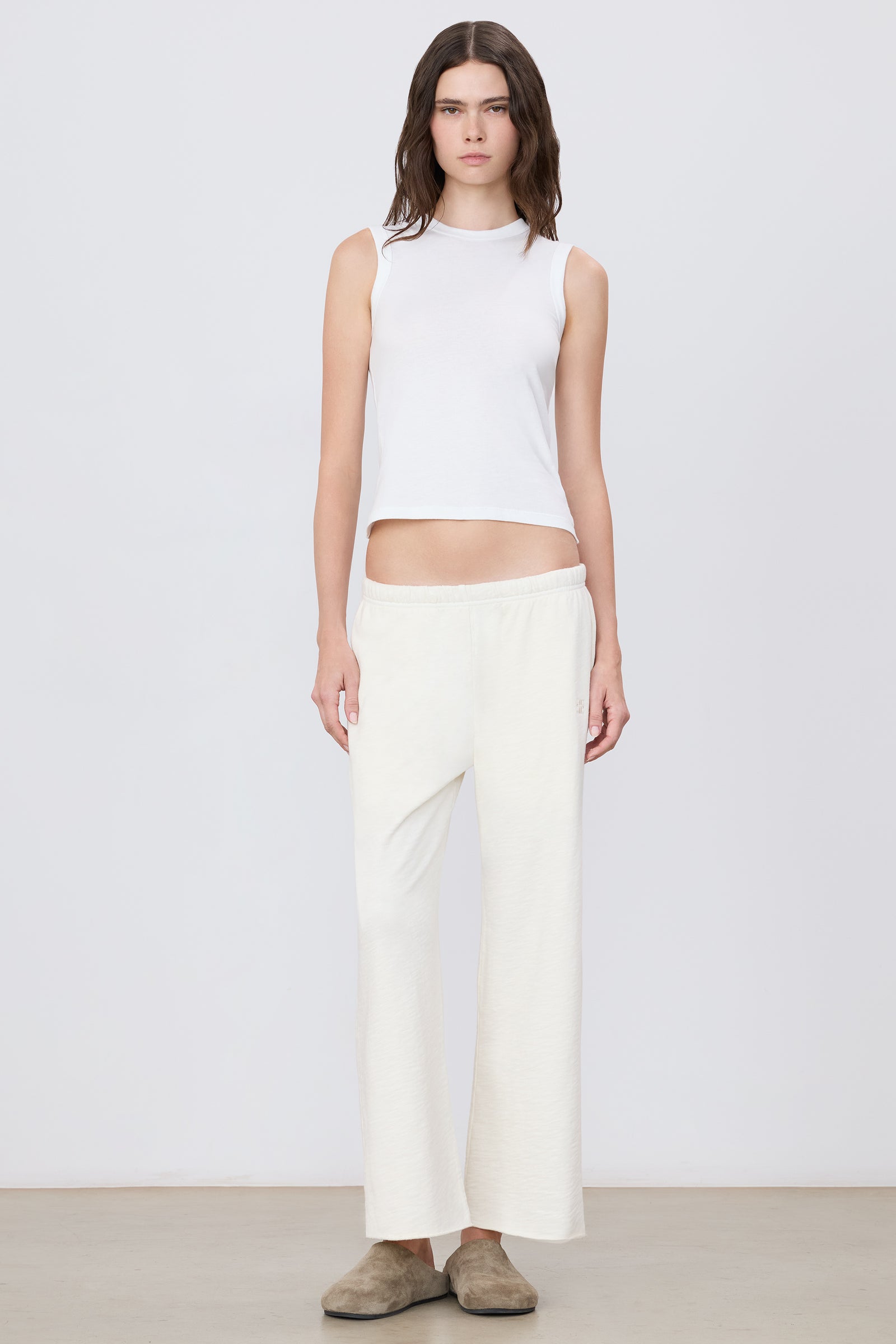 CROPPED WIDE LEG SWEATPANT