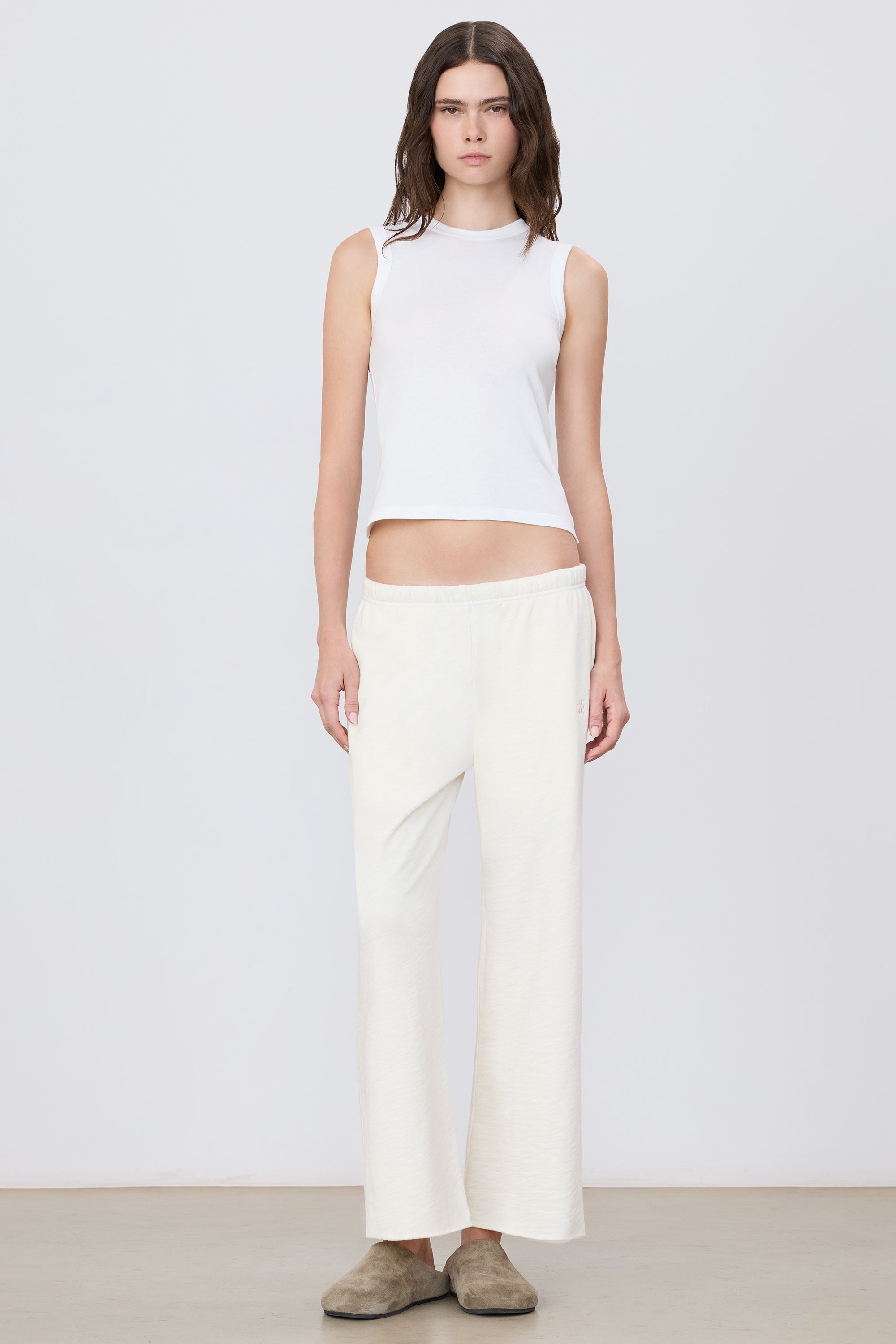 CROPPED WIDE LEG SWEATPANT