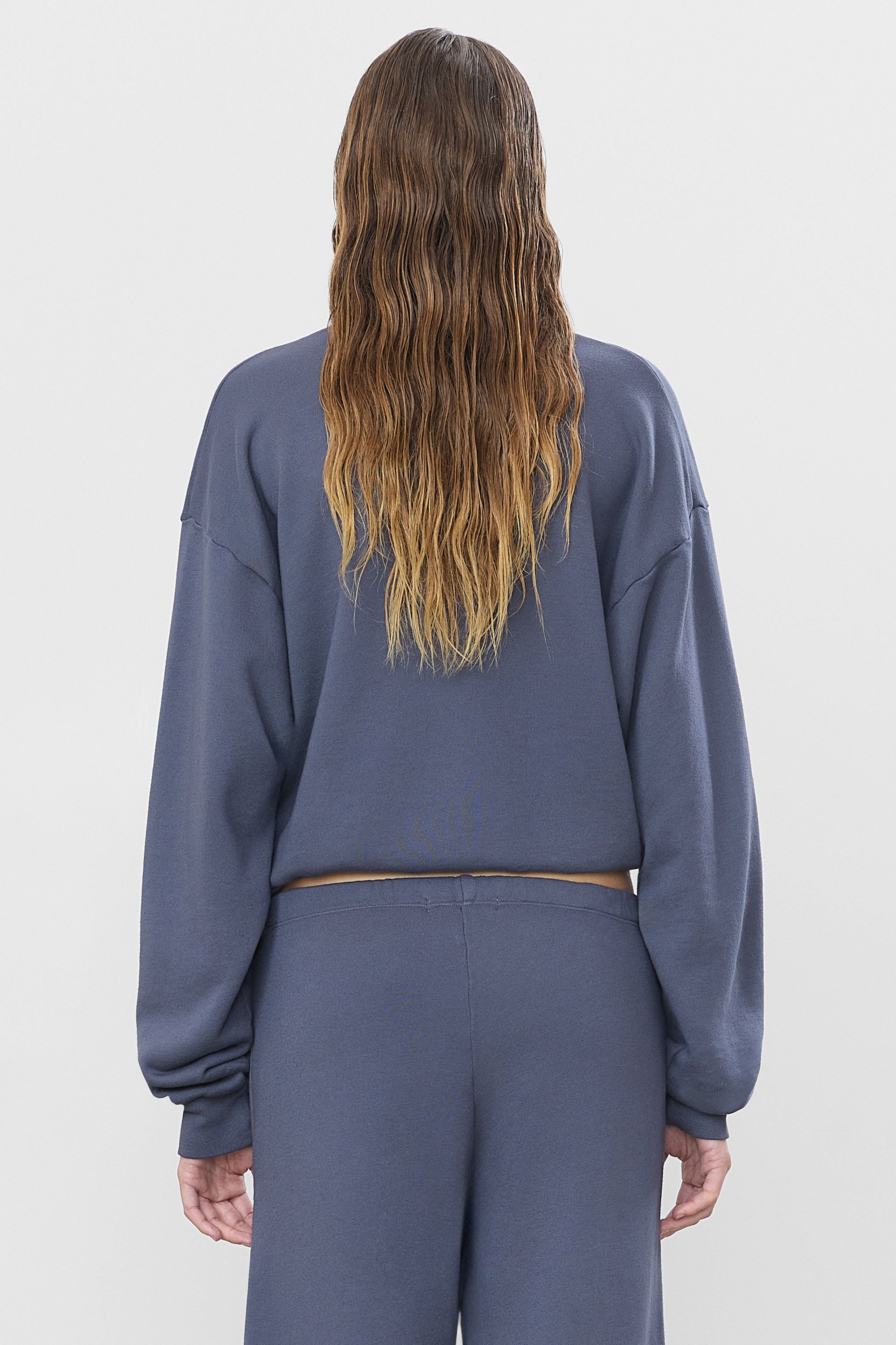 CROPPED POLO SWEATSHIRT