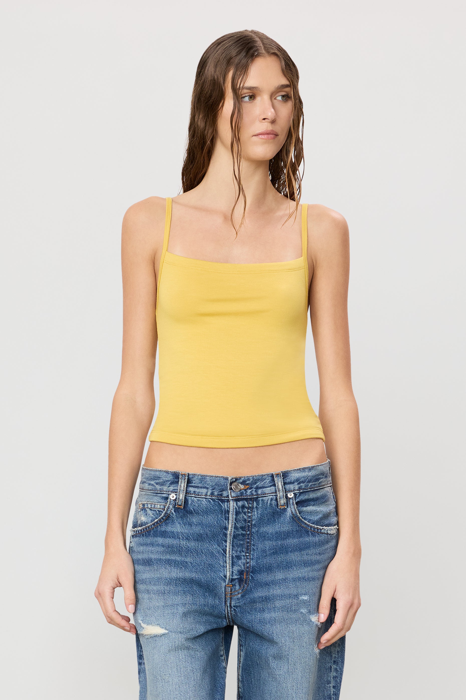 90s Tank | Soft Jersey | Saffron