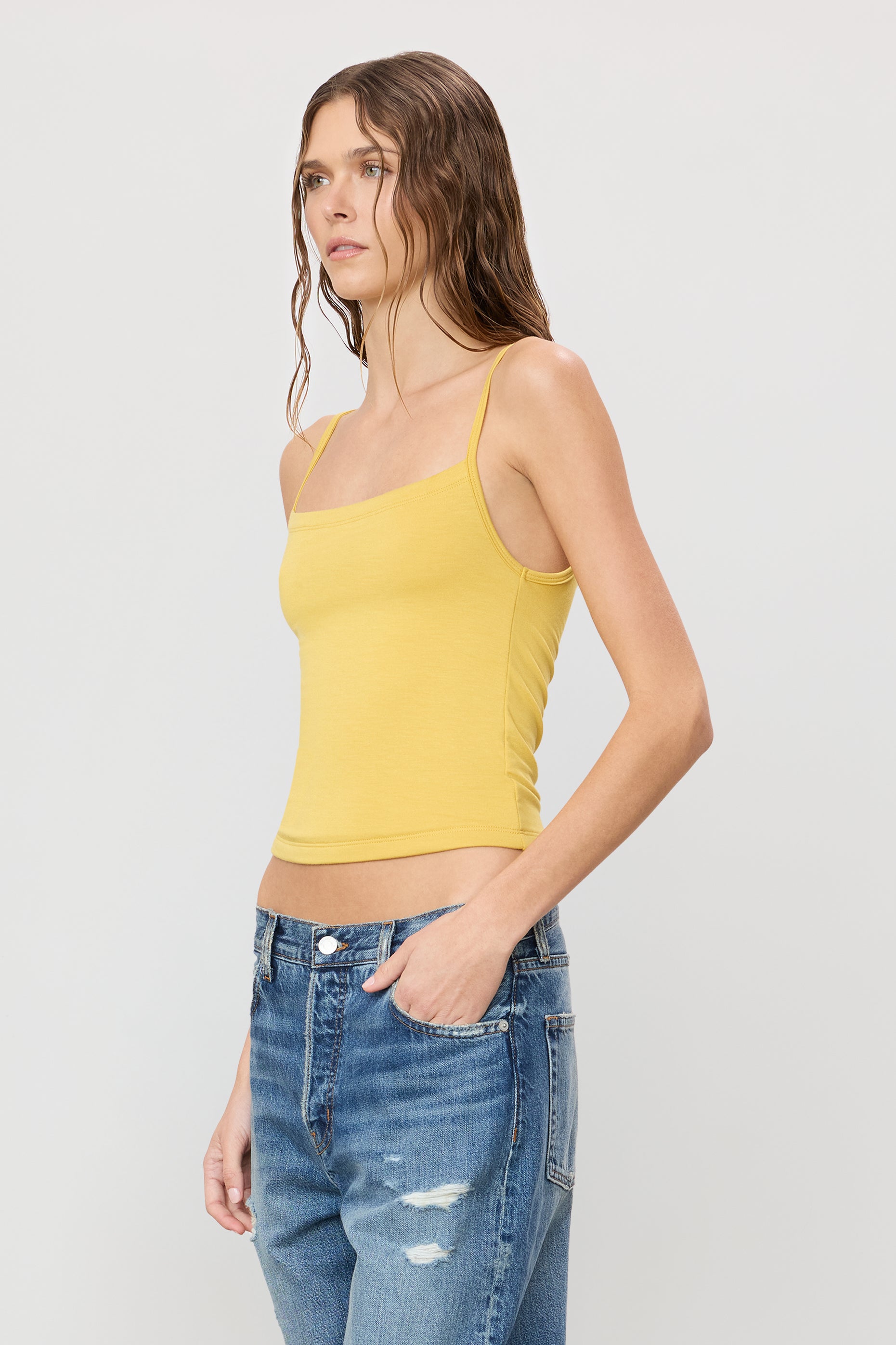 90s Tank | Soft Jersey | Saffron