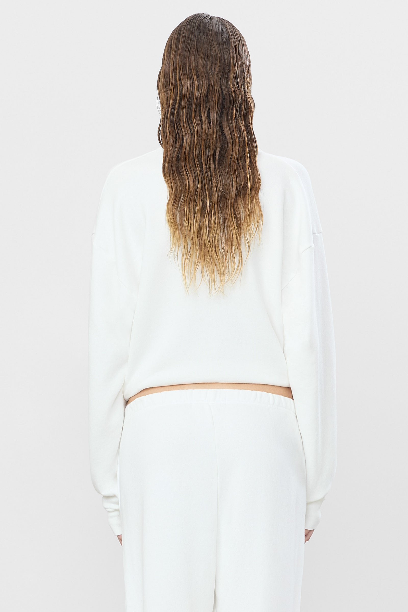 CROPPED POLO SWEATSHIRT