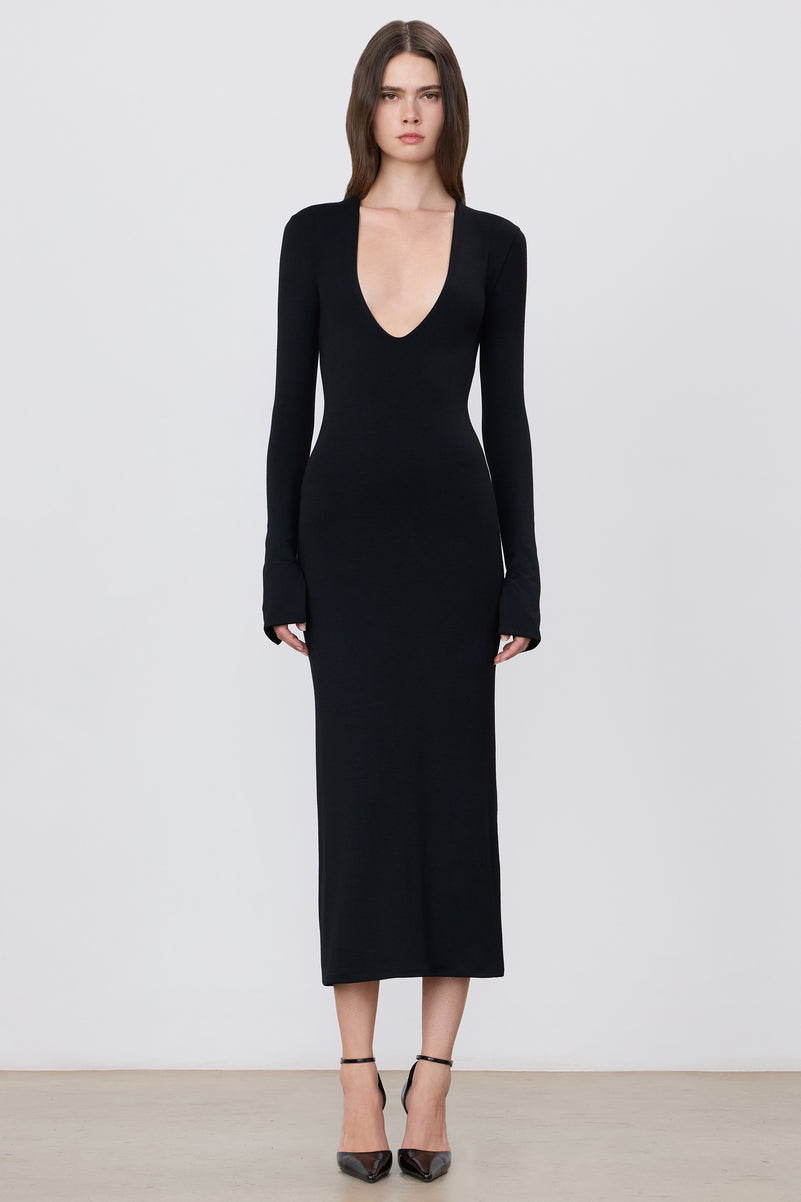 DEEP-V MIDI DRESS - ÉTERNE