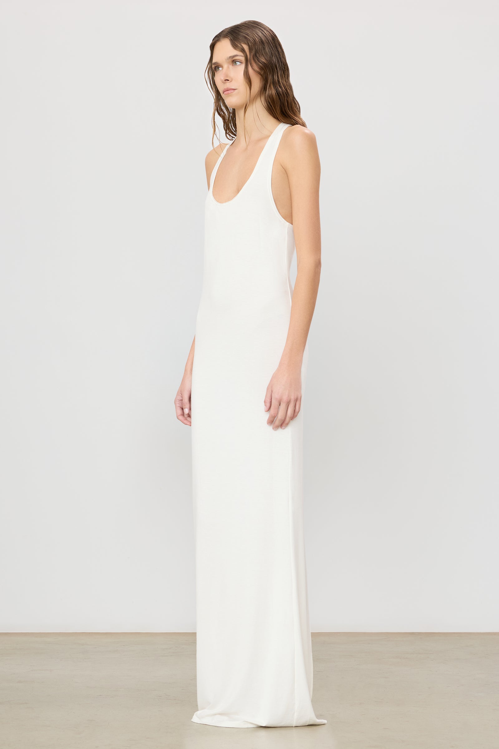 hedi silk dress Saint Laurent by Hedi Slimane S/S 2016 Asymmetric Boat Neckline Silk D SOIR