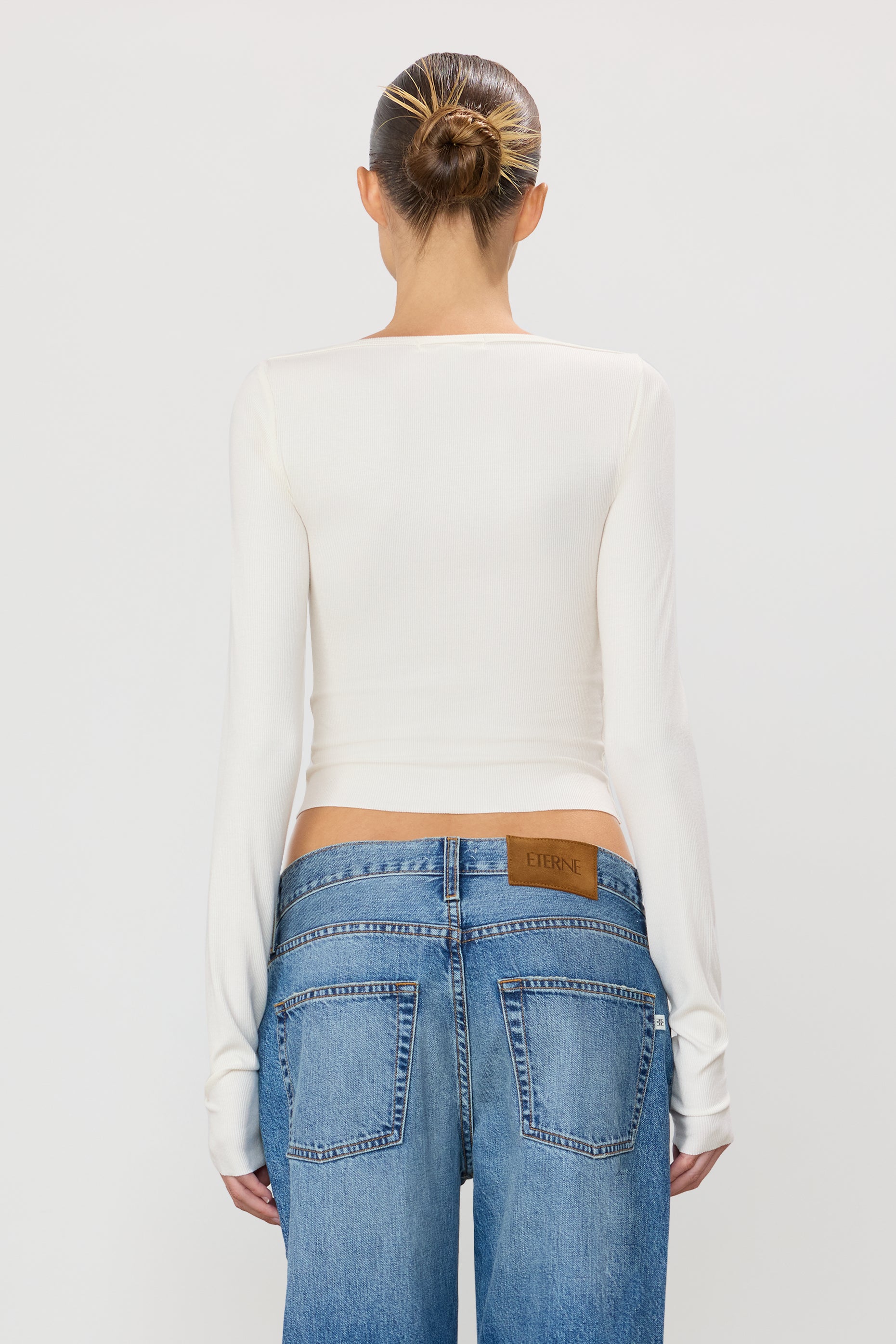LONG SLEEVE BOATNECK TOP - ÉTERNE