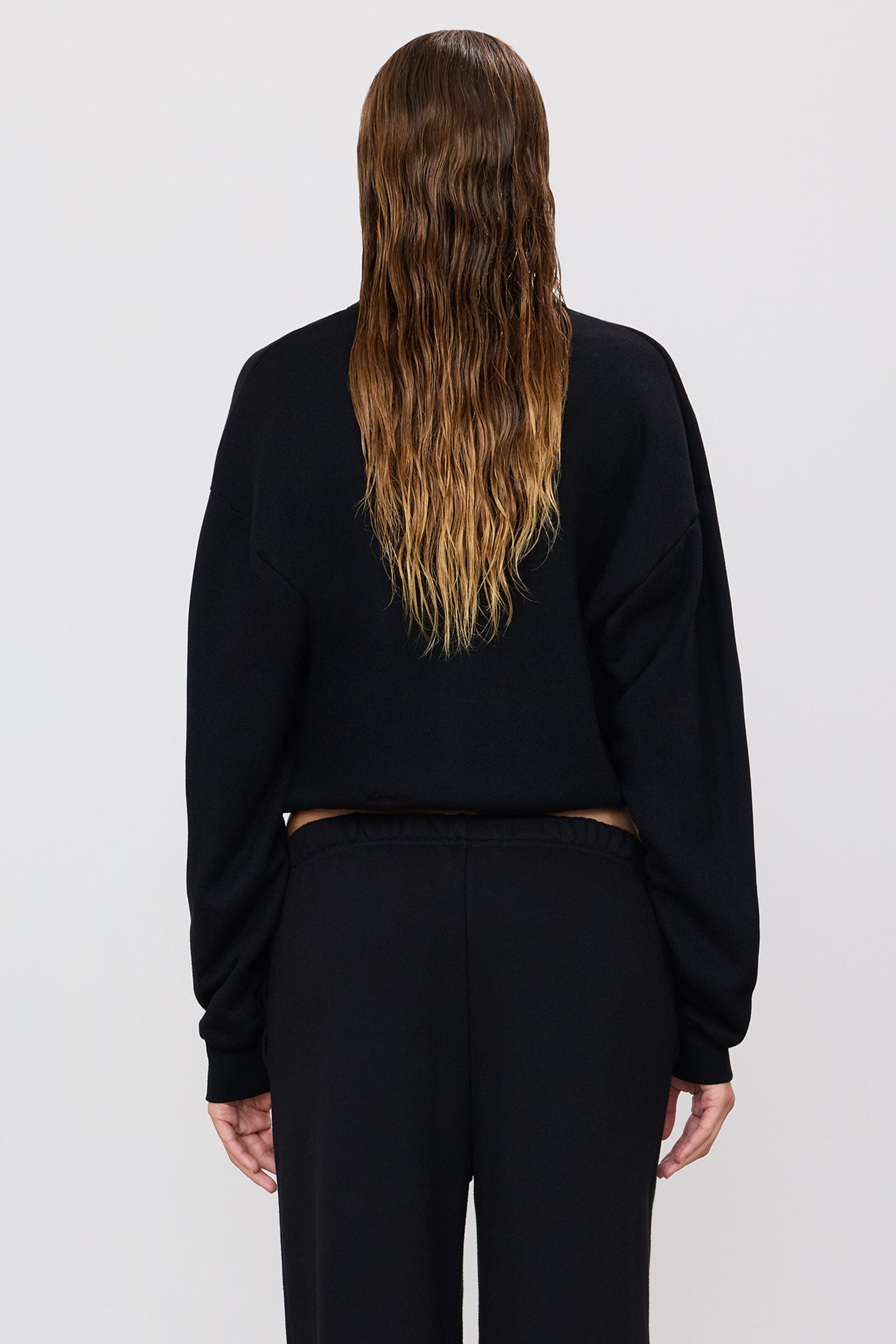 CROPPED POLO SWEATSHIRT