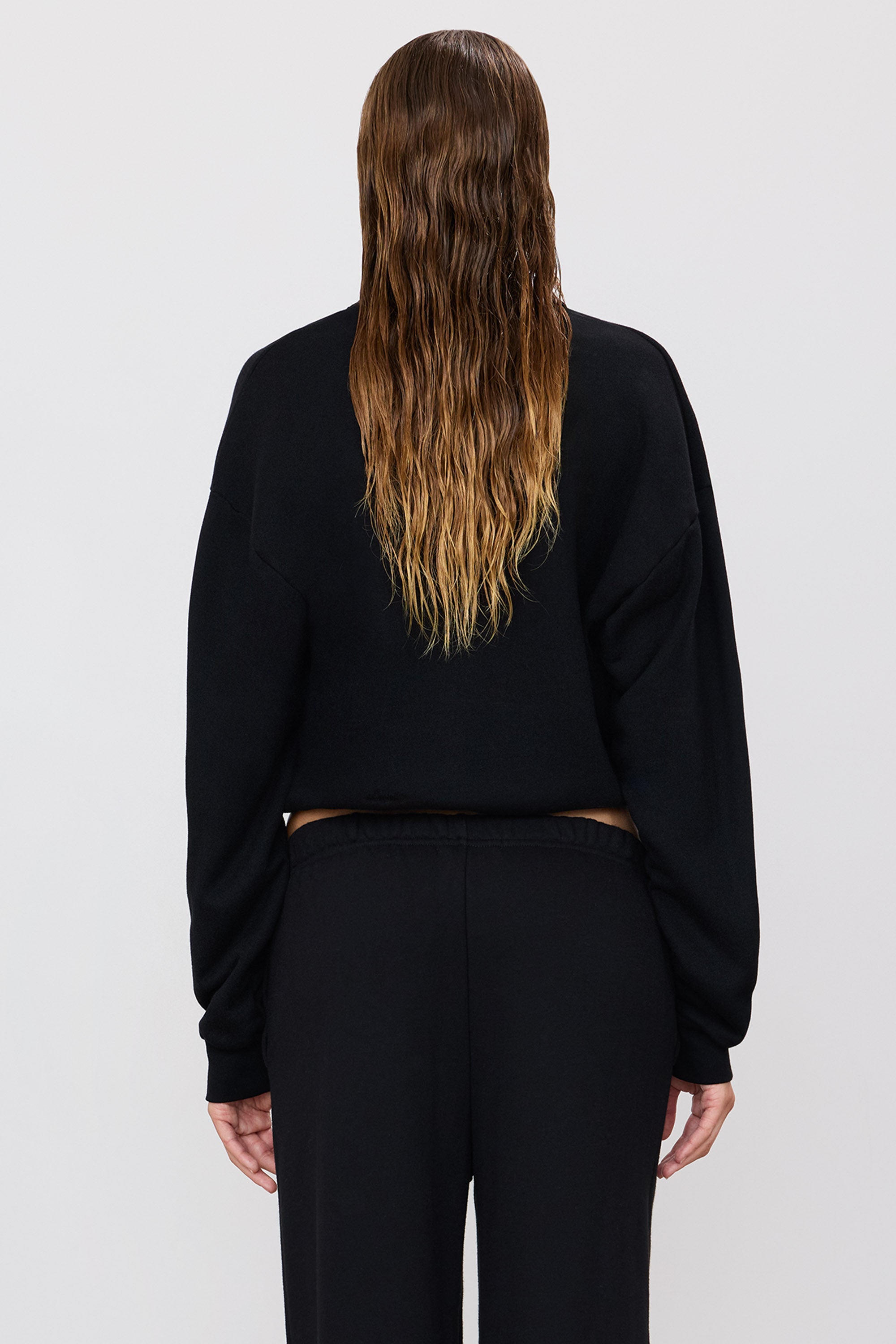 CROPPED POLO SWEATSHIRT
