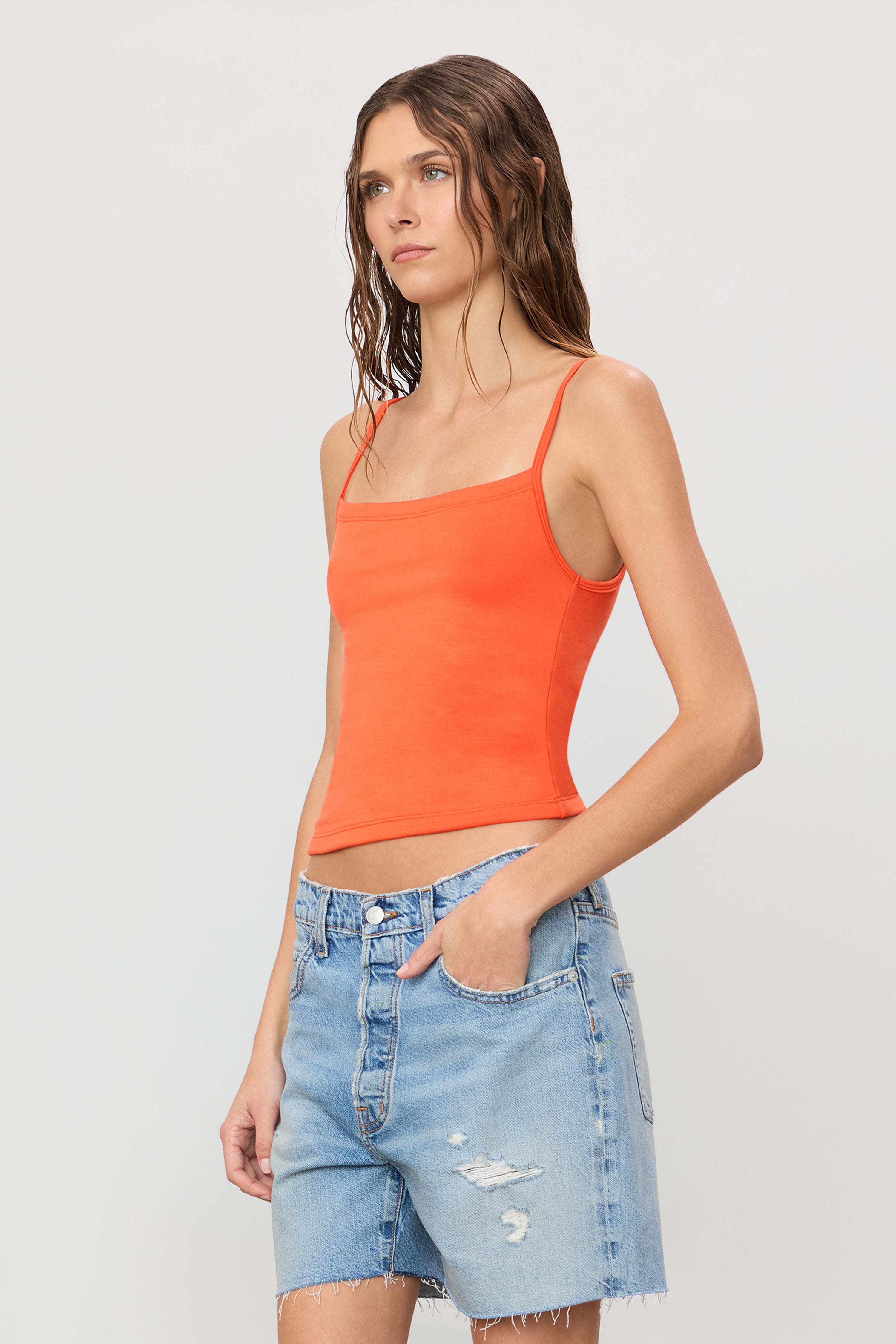 90s Tank | Soft Jersey | Papaya