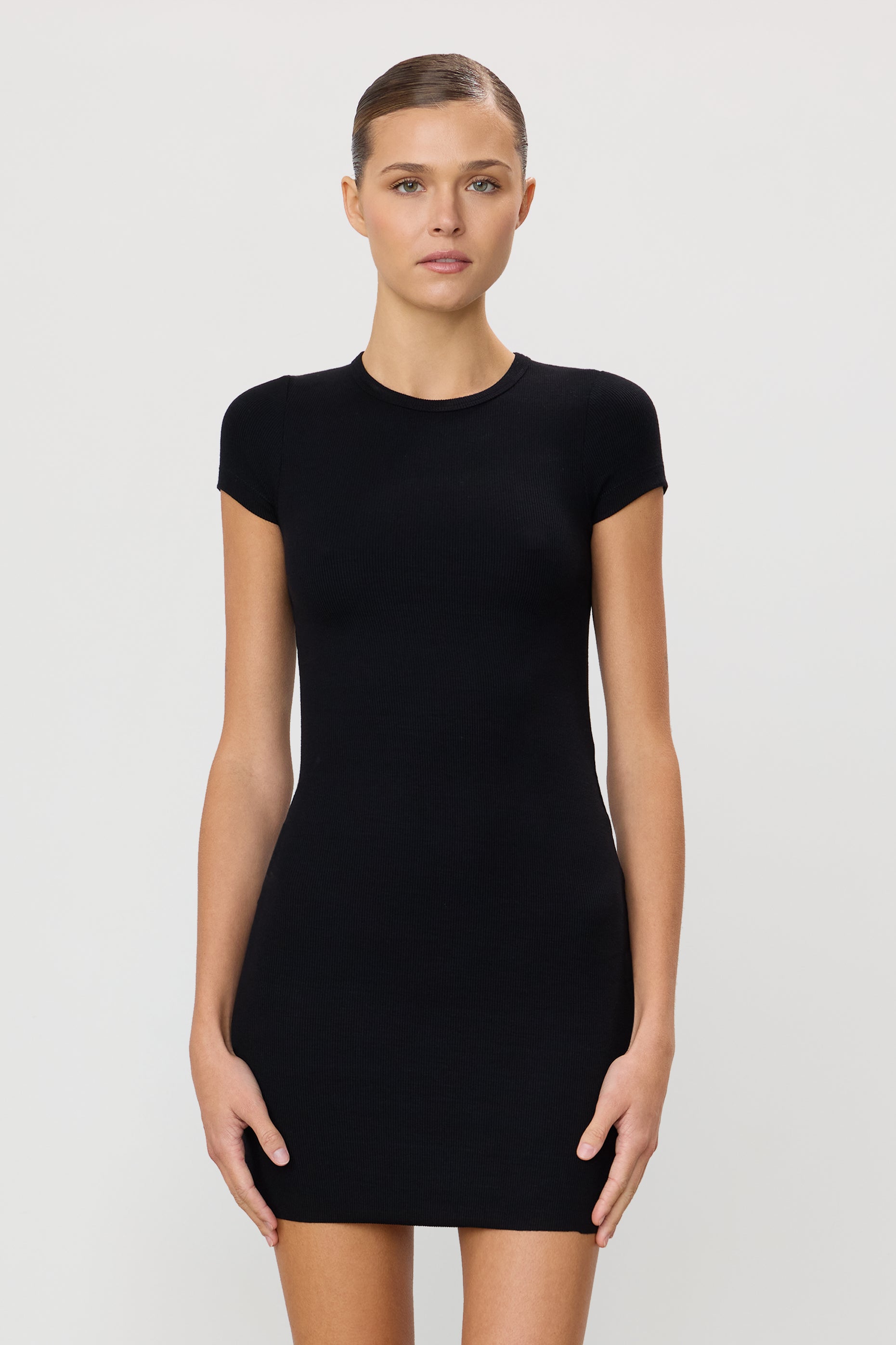 Eterne Cap Sleeve Mini Dress in Black - size S Eterne Cap Sleeve Mini Dress in Black - size S