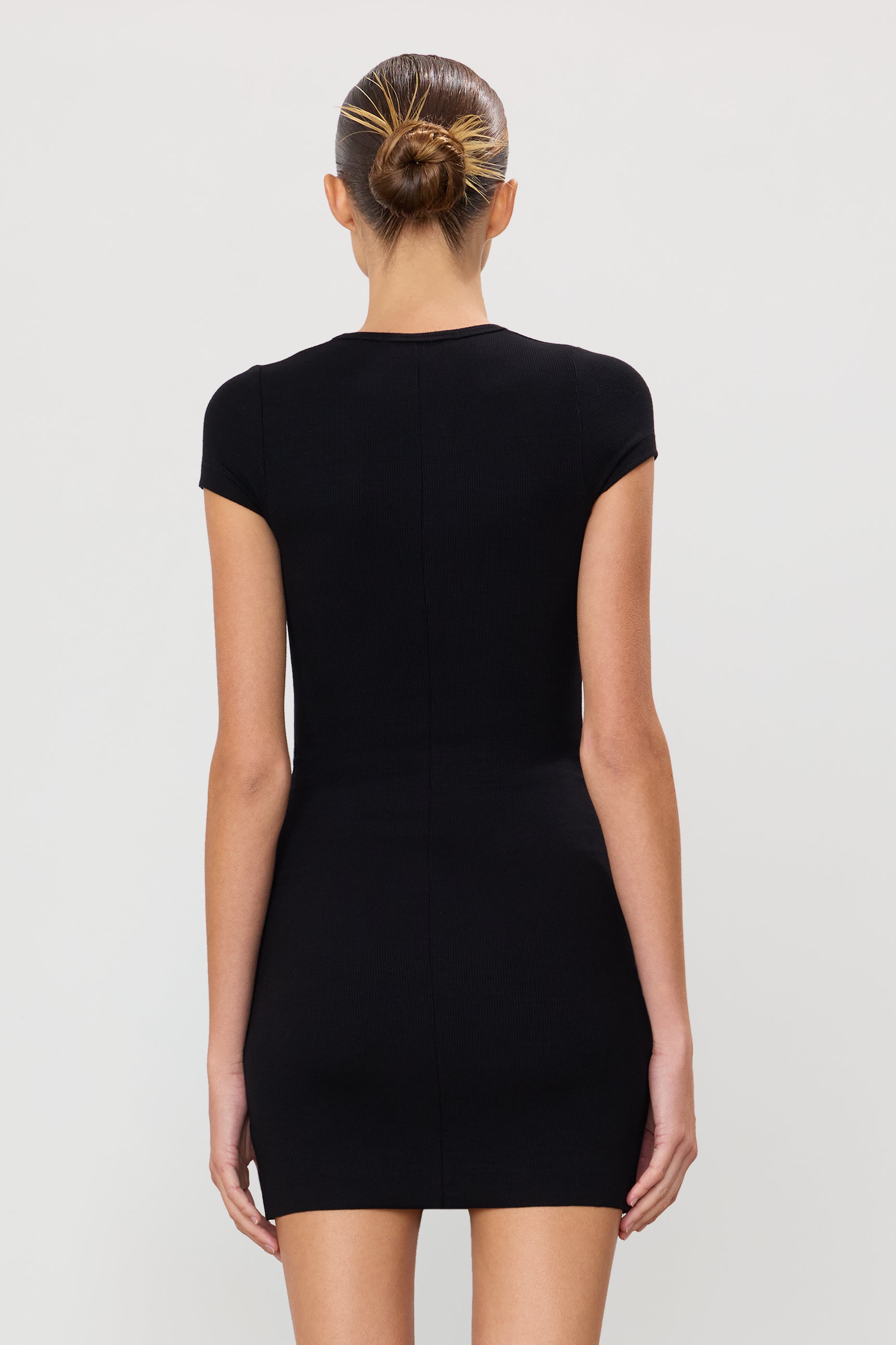 Eterne Cap Sleeve Mini Dress in Black - size S Eterne Cap Sleeve Mini Dress in Black - size S