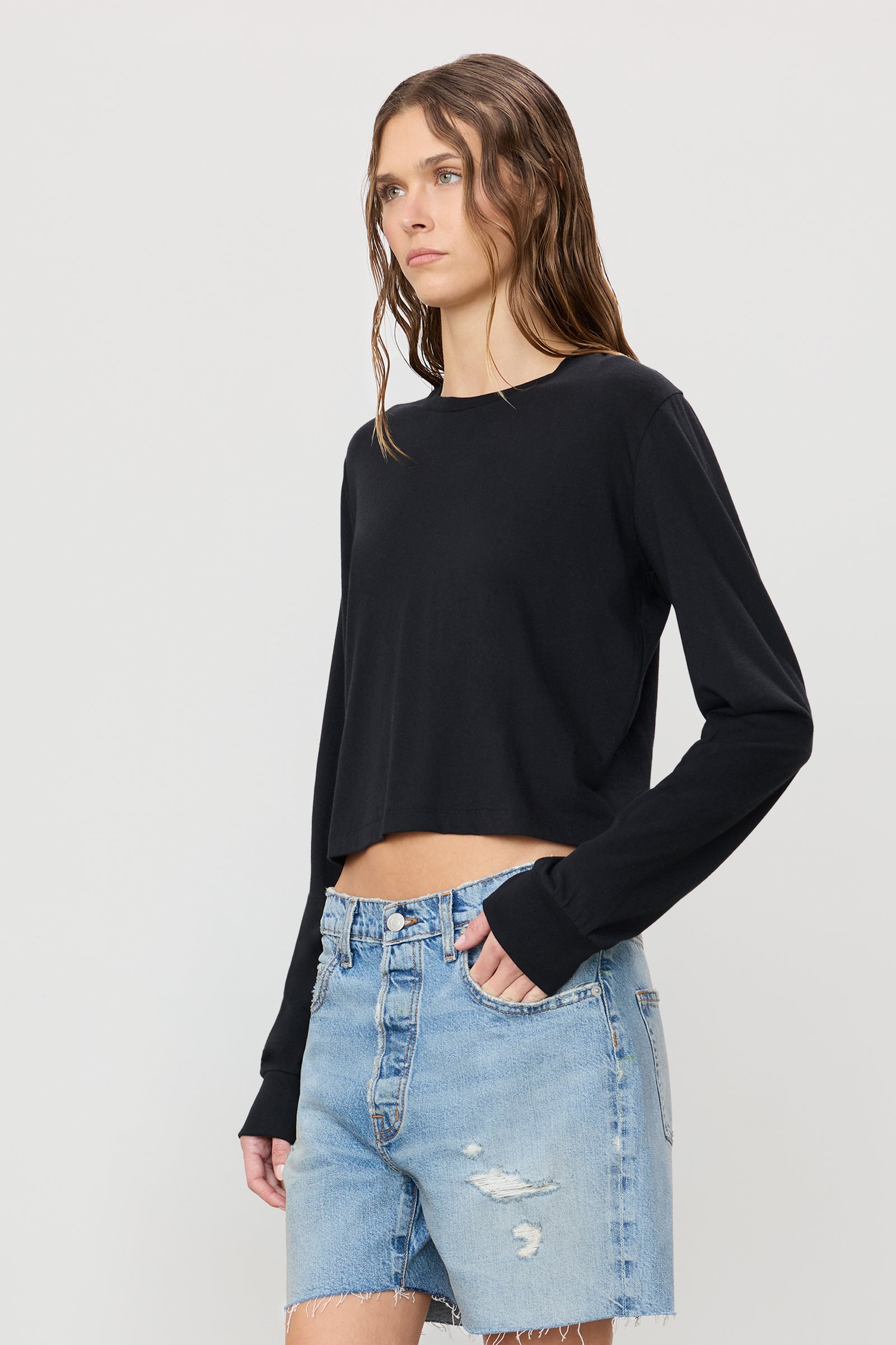 LONG SLEEVE BOXY TEE - ÉTERNE