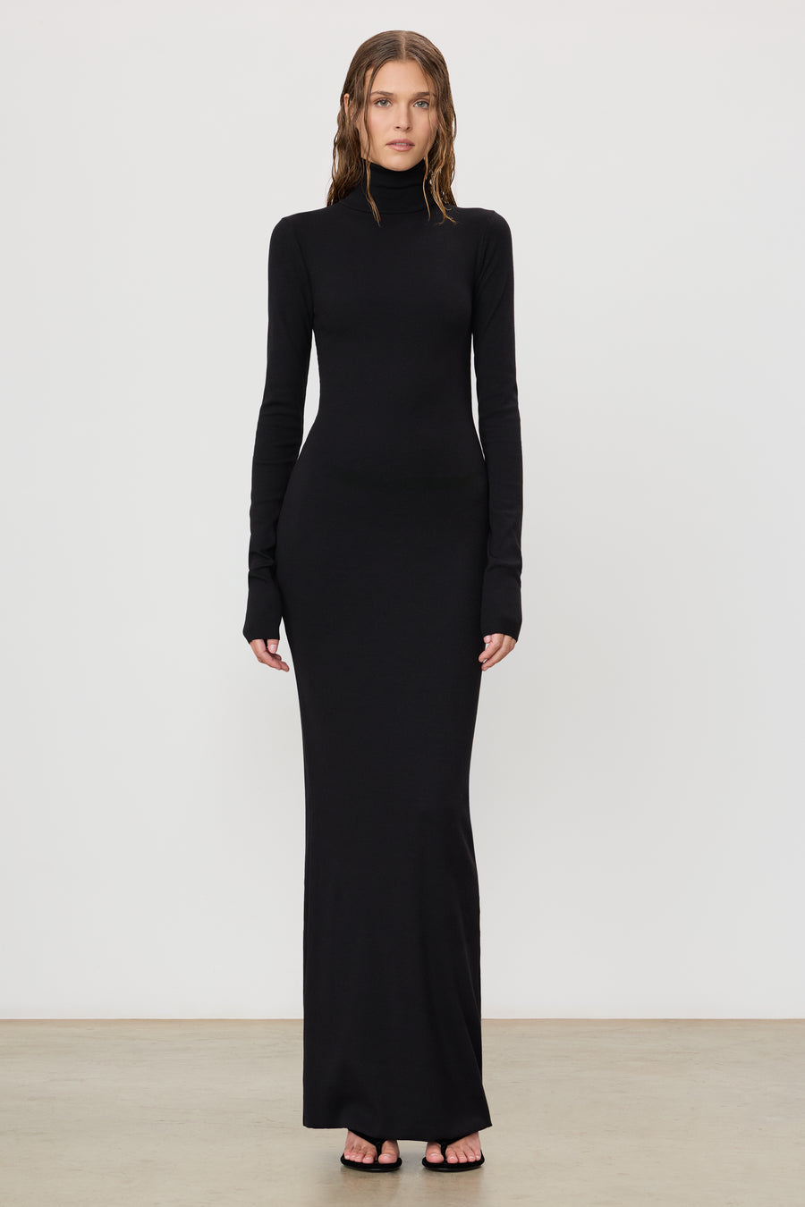 Long Sleeve Turtleneck Maxi Dress