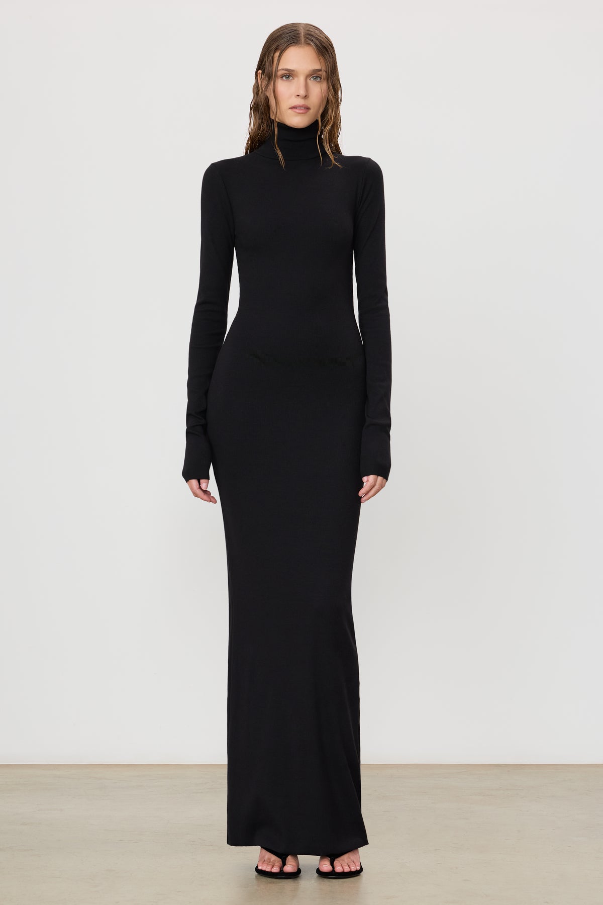 Long Sleeve Turtleneck Maxi Dress