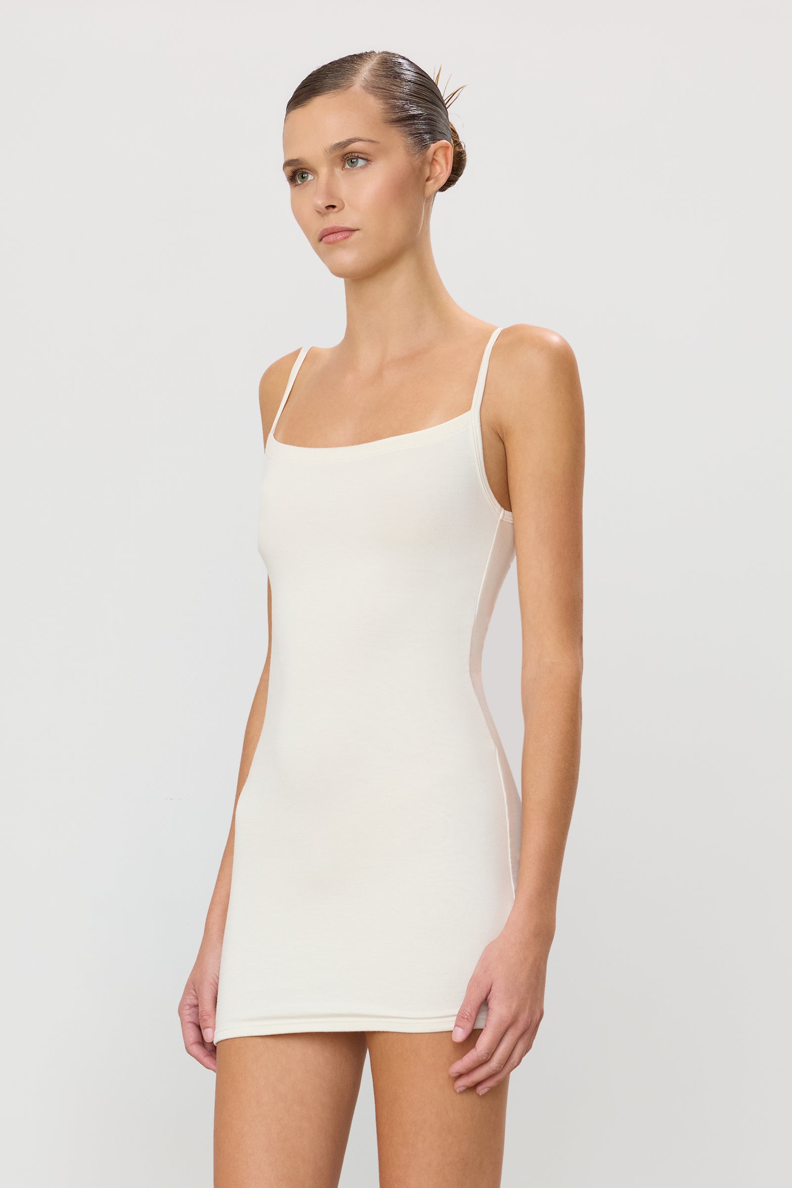 tank mini dress Guizio Leila in White Crafted for those who appreciate subtle luxury Willow Tank Mini Dress |