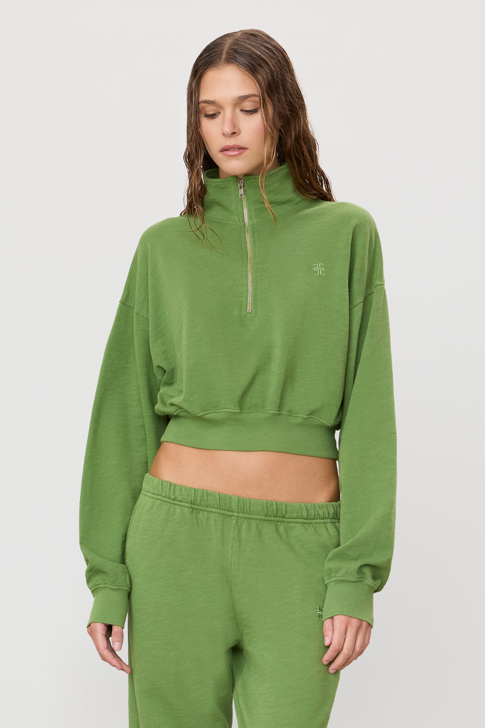 CROPPED HALF-ZIP SWEATSHIRT - ÉTERNE