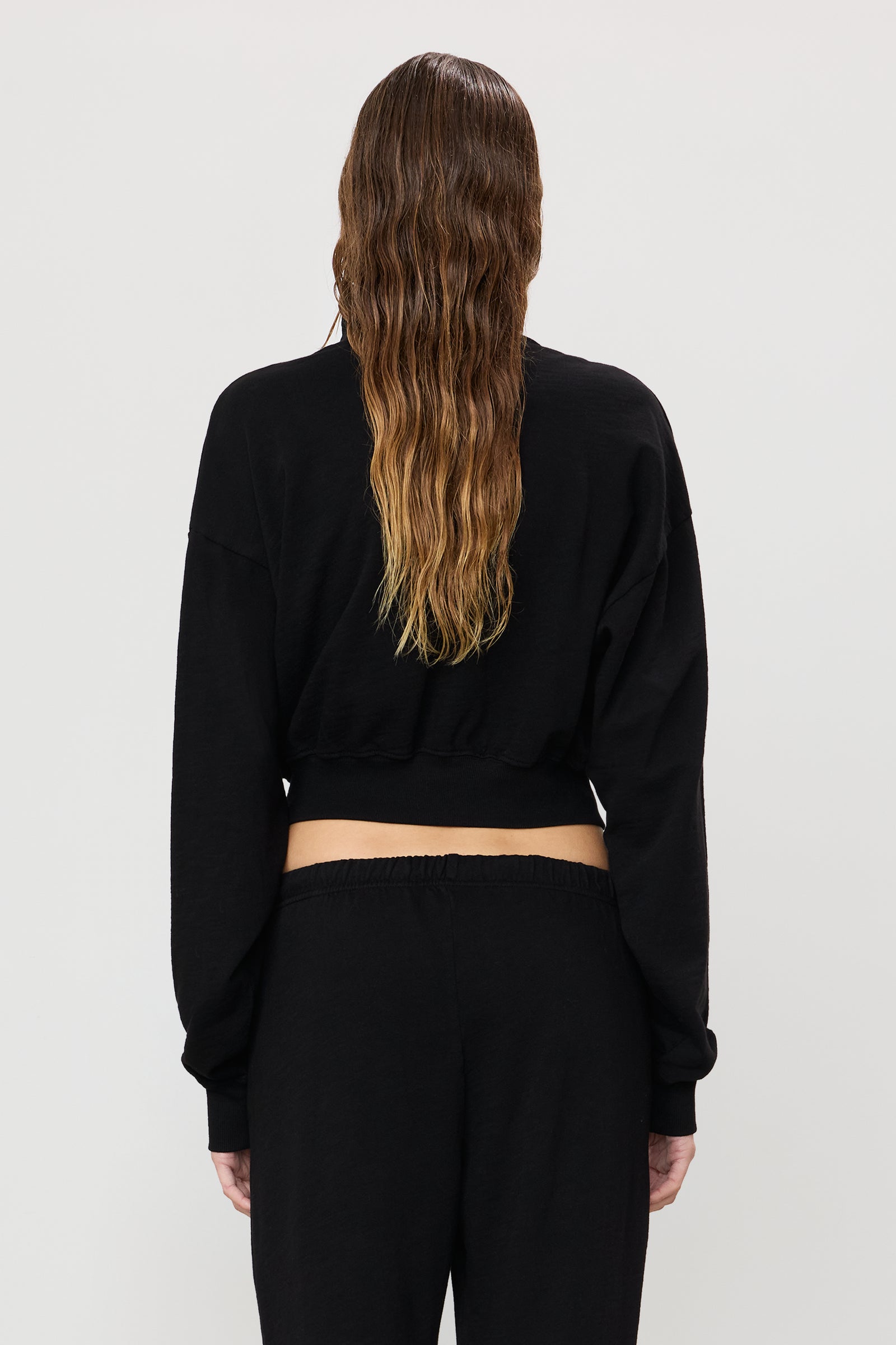 CROPPED HALF-ZIP SWEATSHIRT - ÉTERNE
