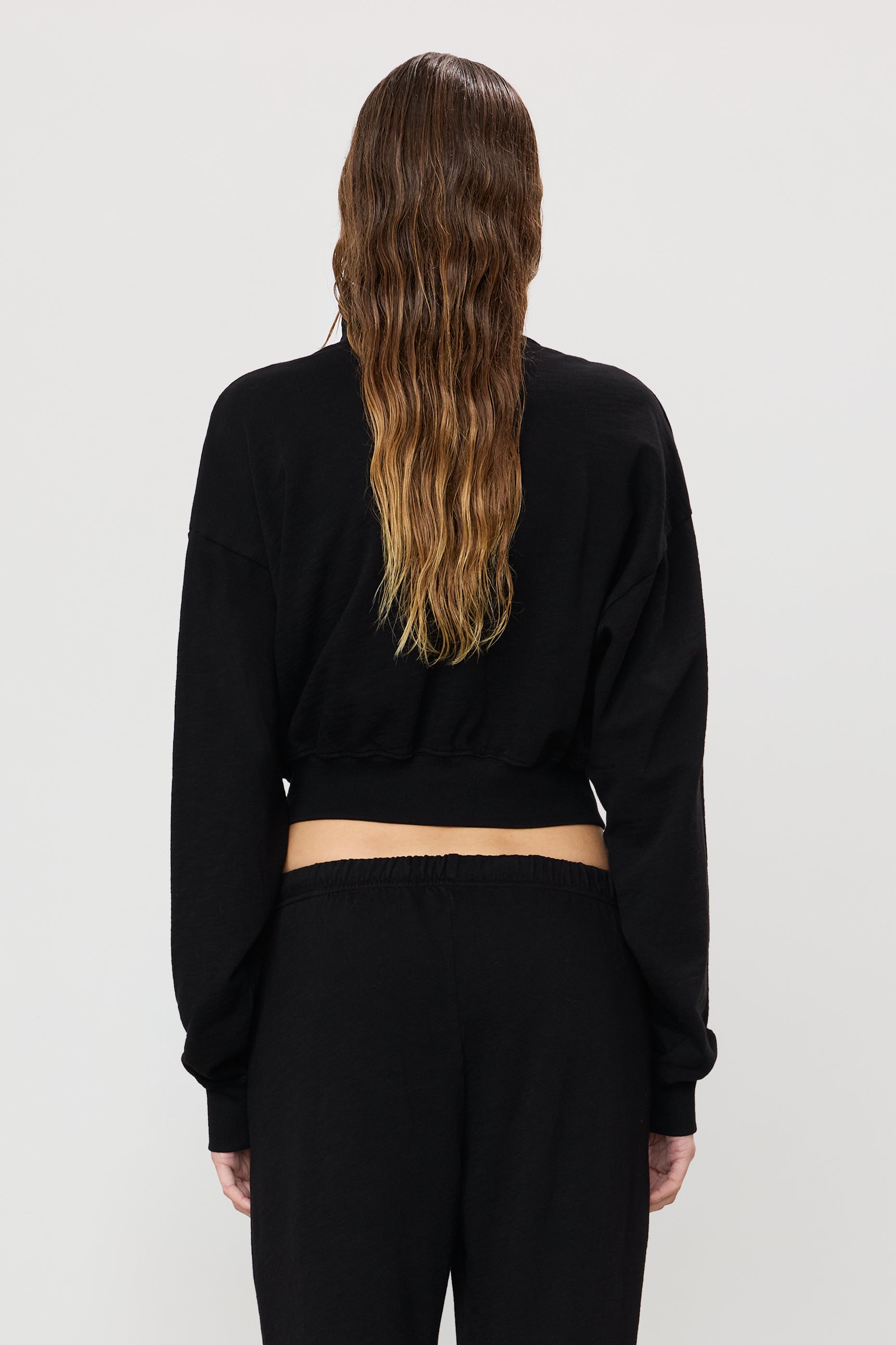 CROPPED HALF-ZIP SWEATSHIRT - ÉTERNE