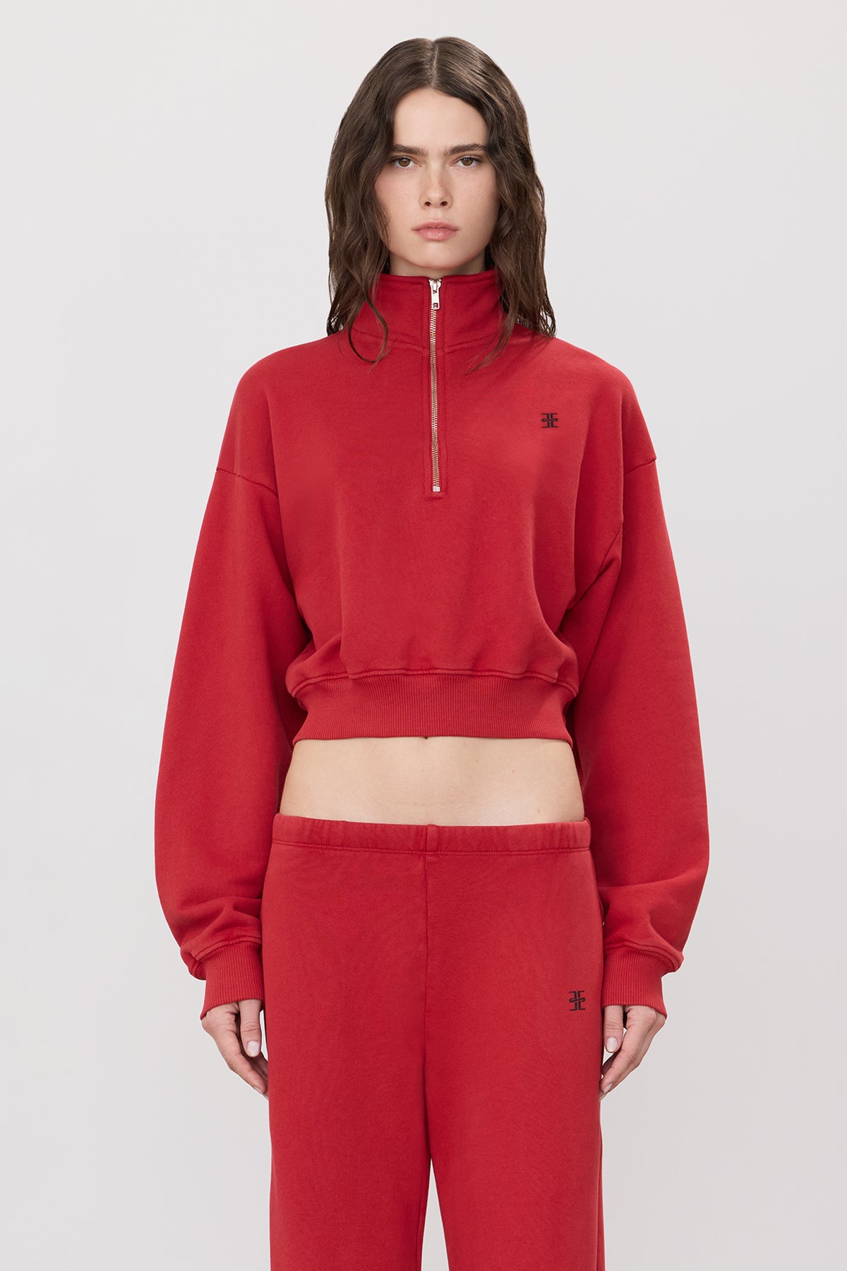 CROPPED HALF-ZIP SWEATSHIRT - ÉTERNE