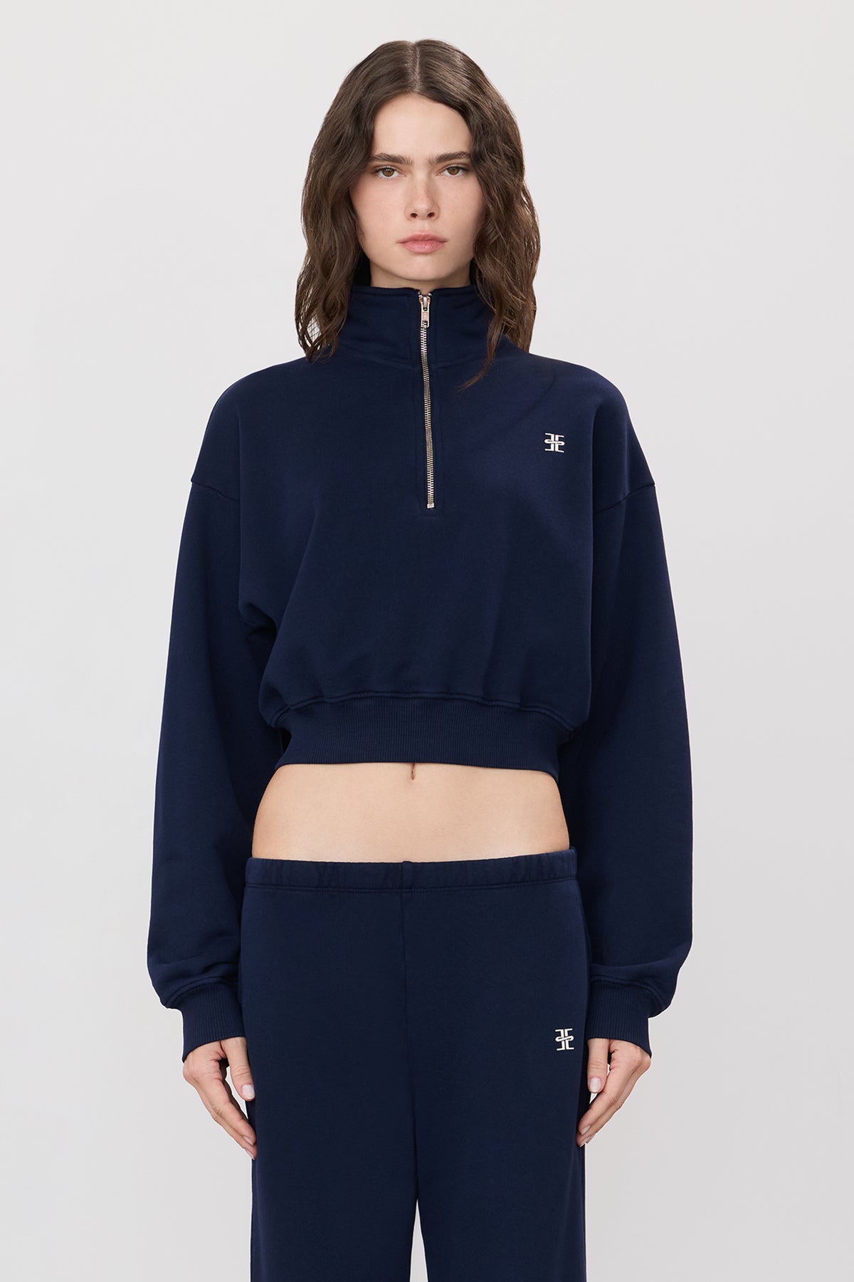CROPPED HALF-ZIP SWEATSHIRT - ÉTERNE