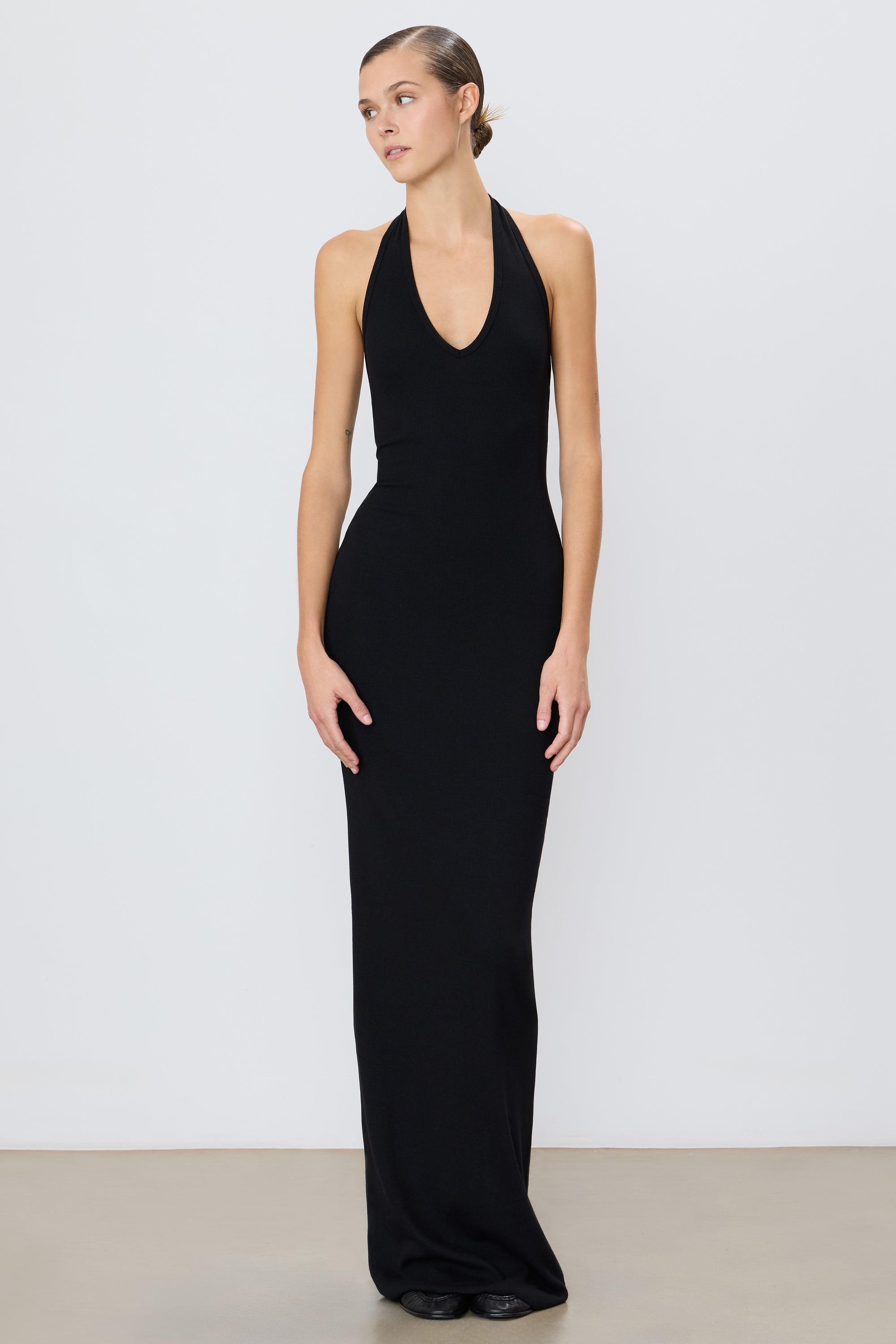 Eterne Halter Maxi Dress Black / S Eterne Halter Maxi Dress Black / S