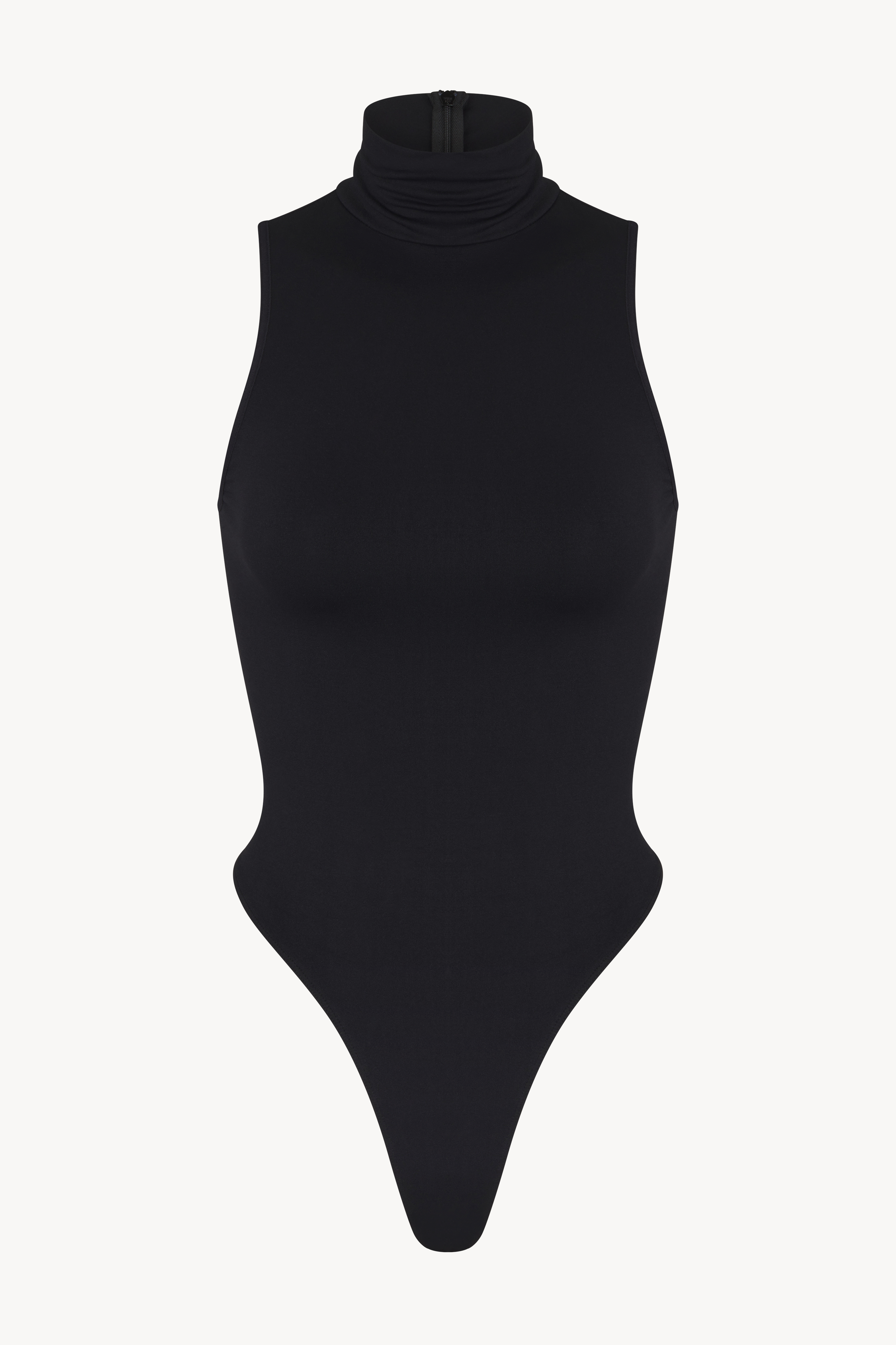 Sleeveless Turtleneck Bodysuit Black