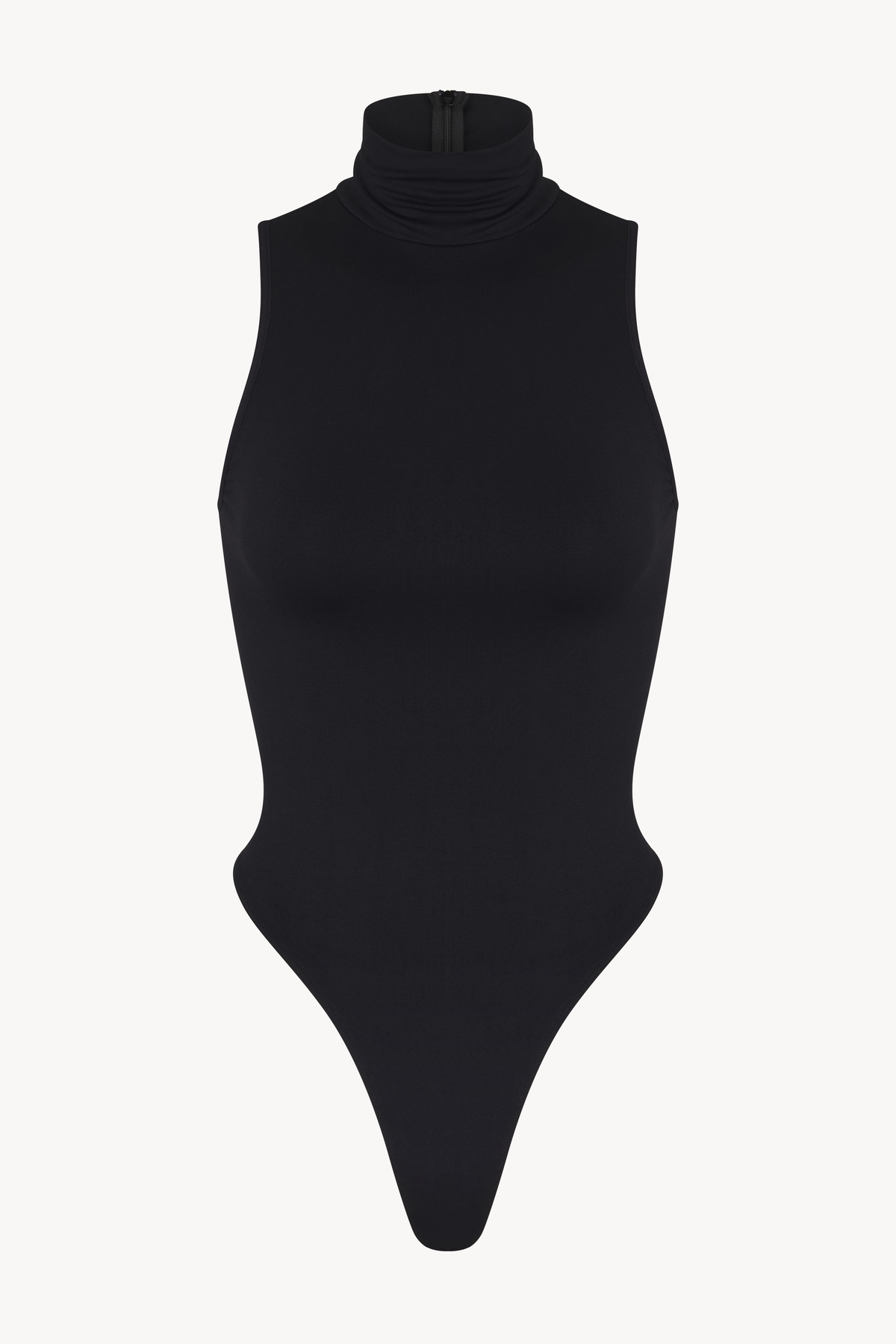 Sleeveless Turtleneck Bodysuit Black