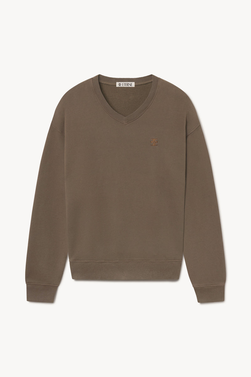 OVERSIZED V-NECK SWEATSHIRT