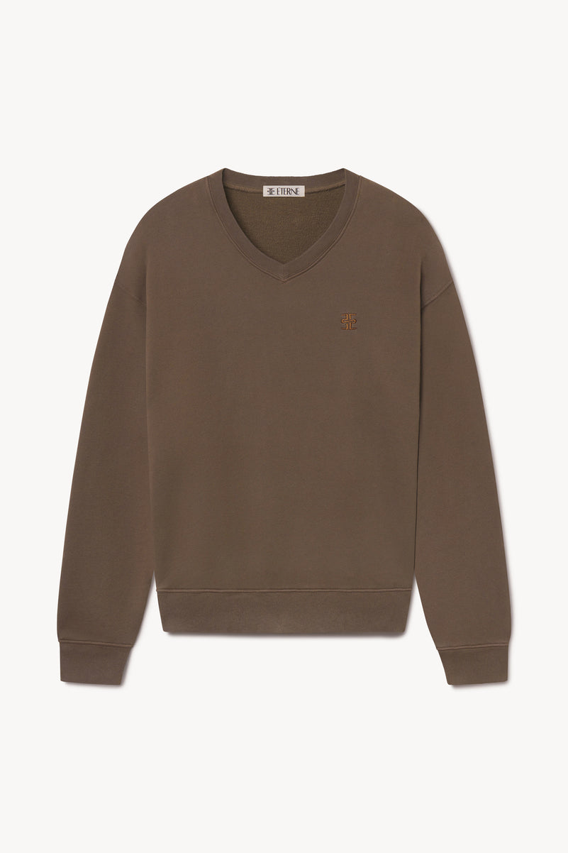 OVERSIZED V-NECK SWEATSHIRT