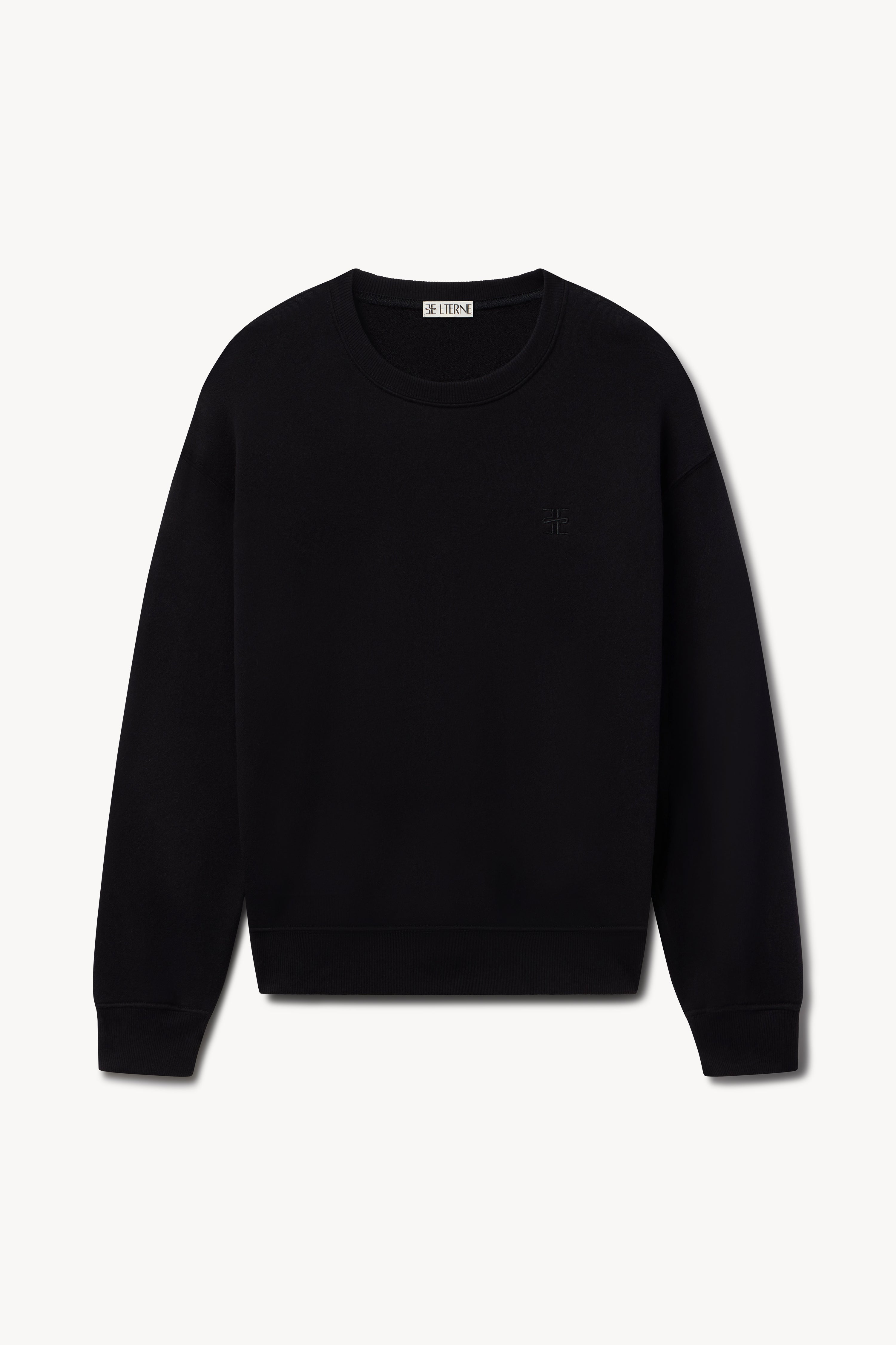 Round neck black sweatshirt sale